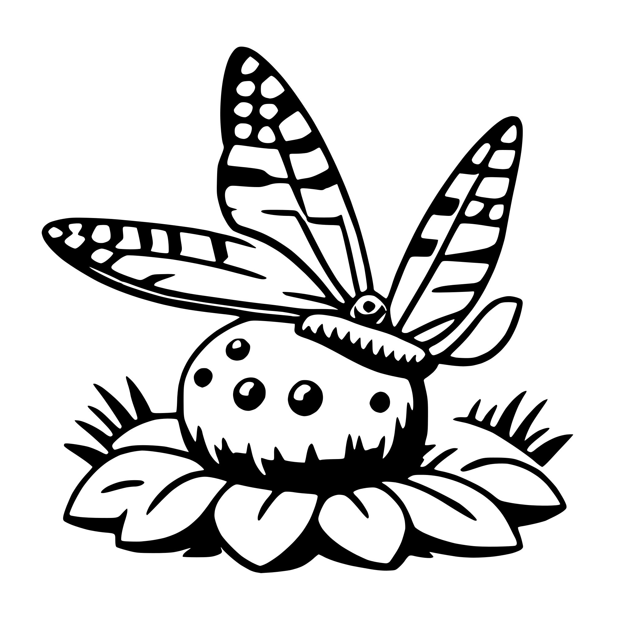 AI-generated SVG of a butterfly kisses
