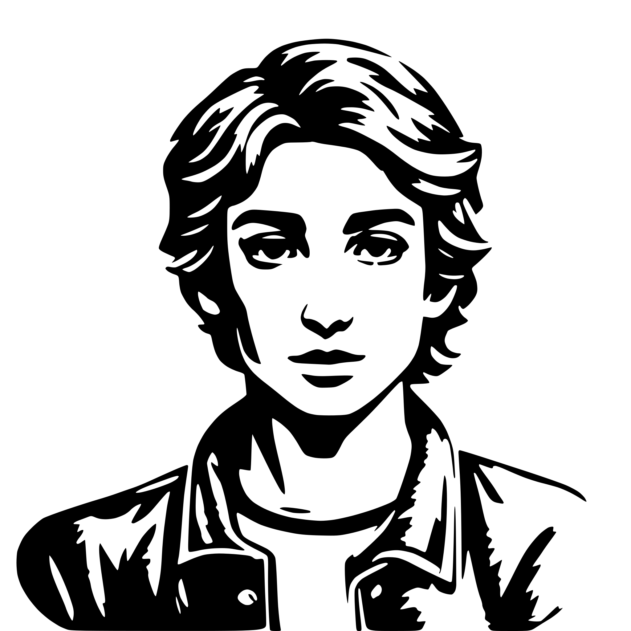AI-generated SVG of a cute young guy