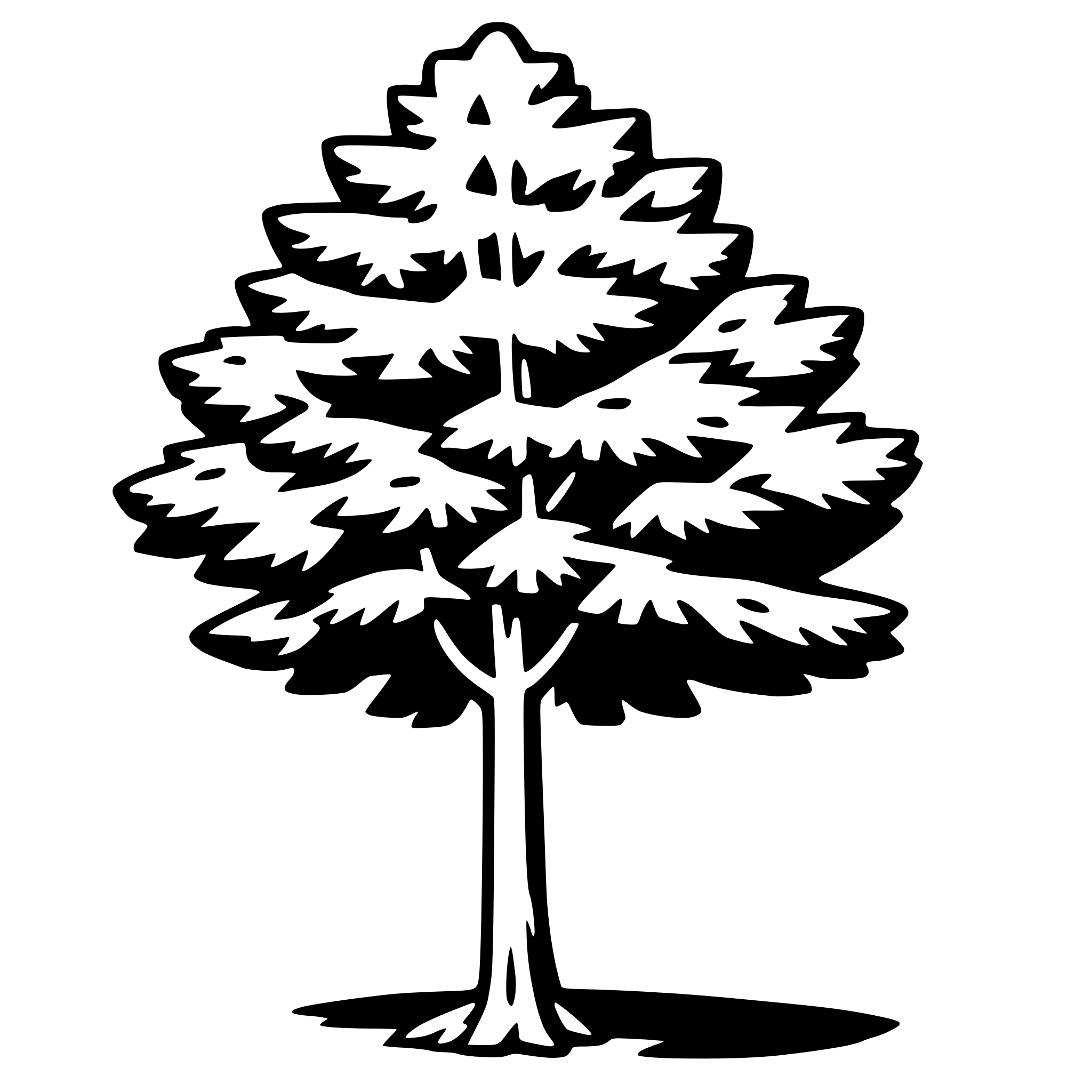 AI-generated SVG of a hemlock tree