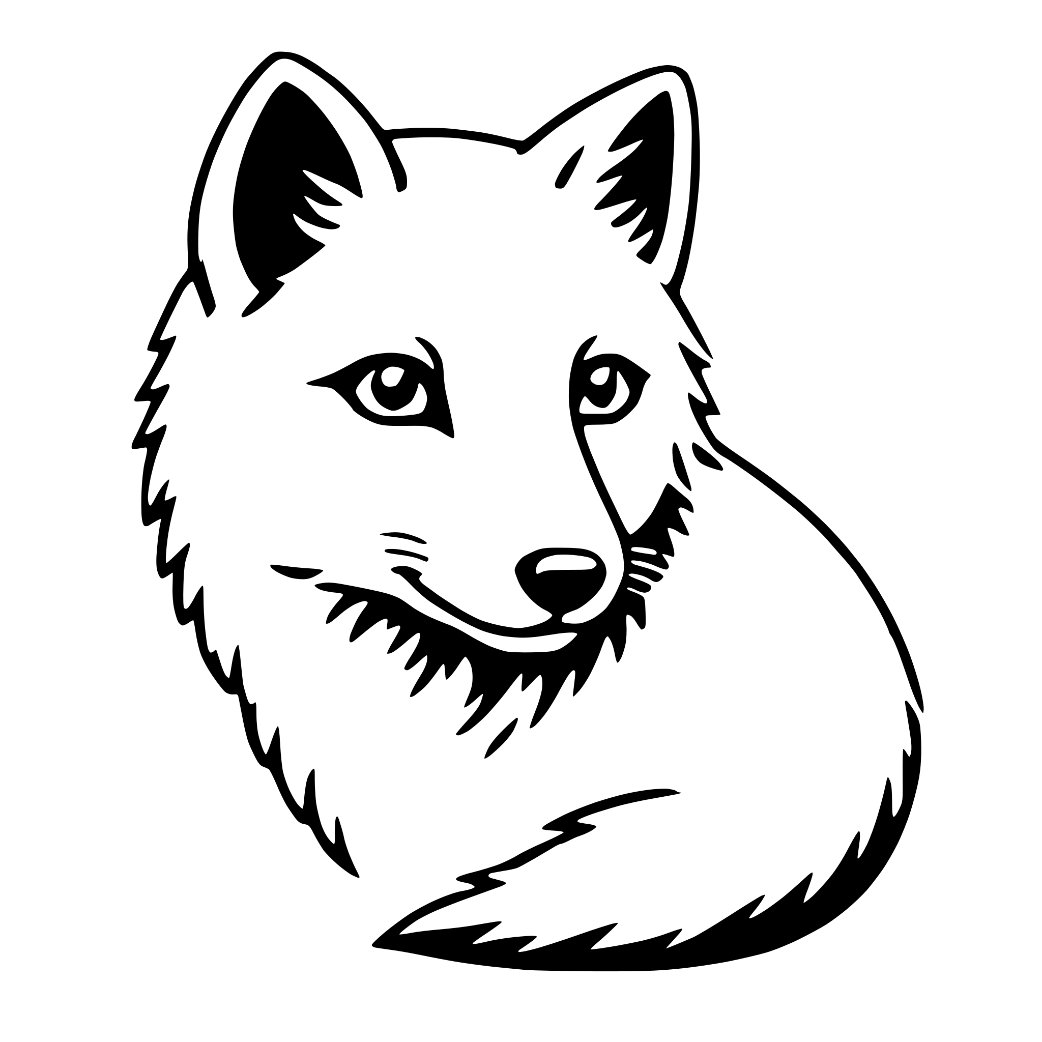 AI-generated SVG of 'arctic fox'