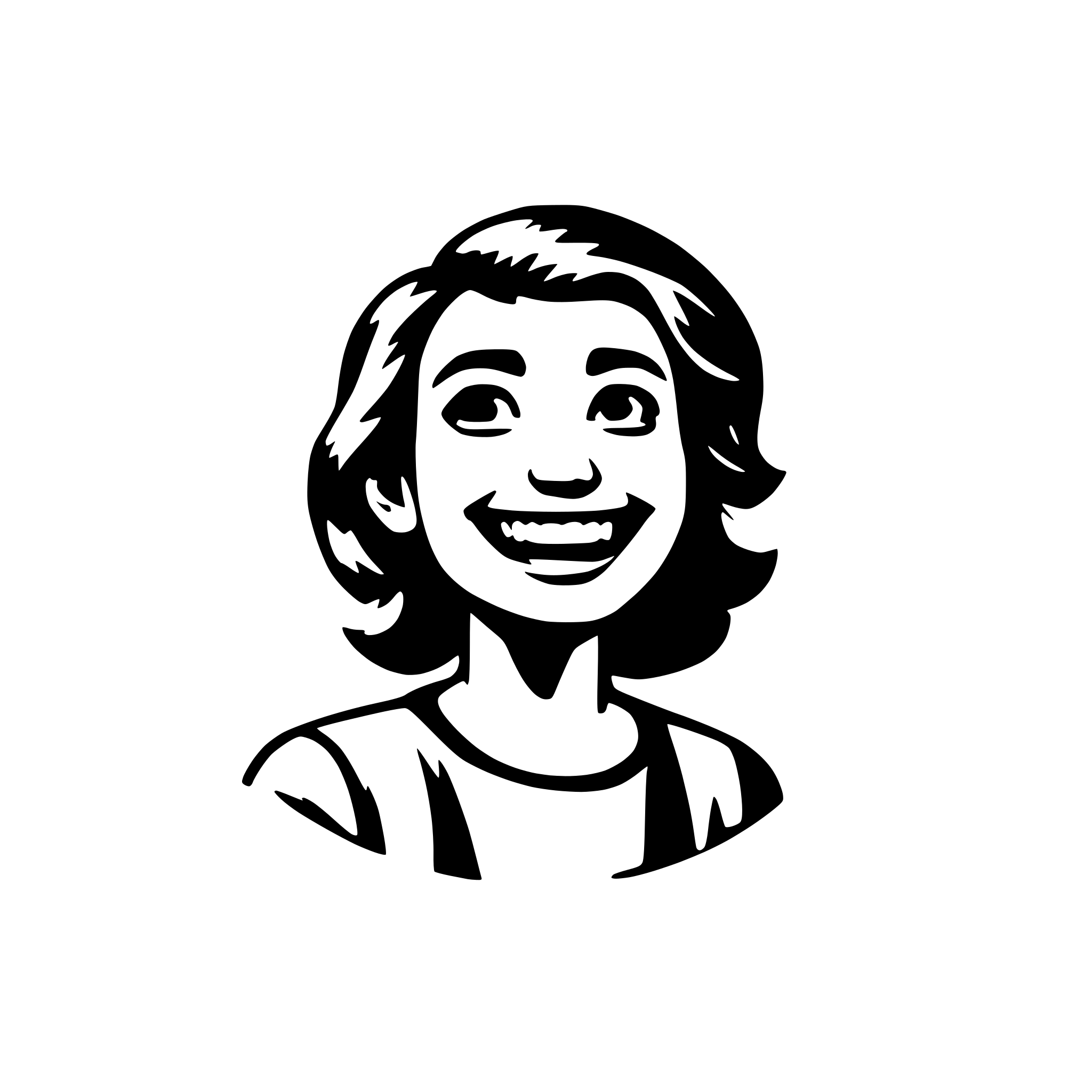 AI-generated SVG of a happy person