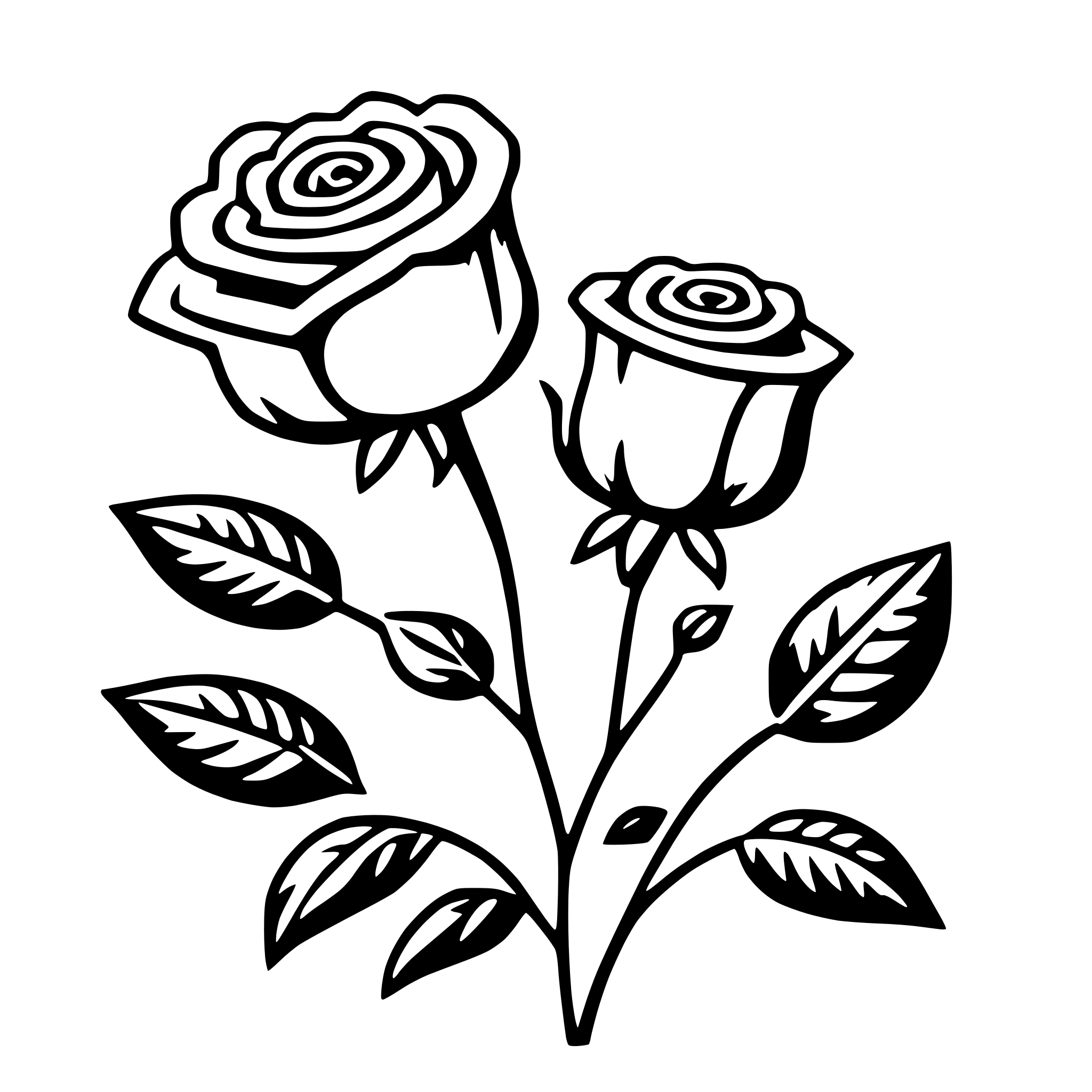 AI-generated SVG of a roses