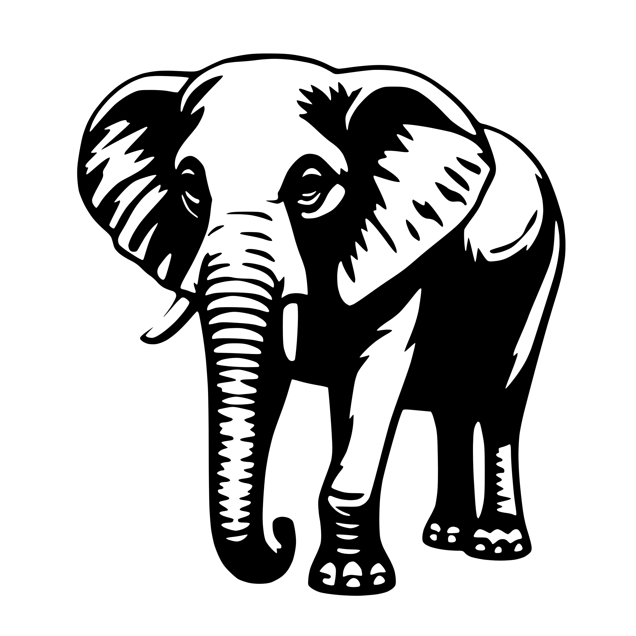 AI-generated SVG of 'elephant'