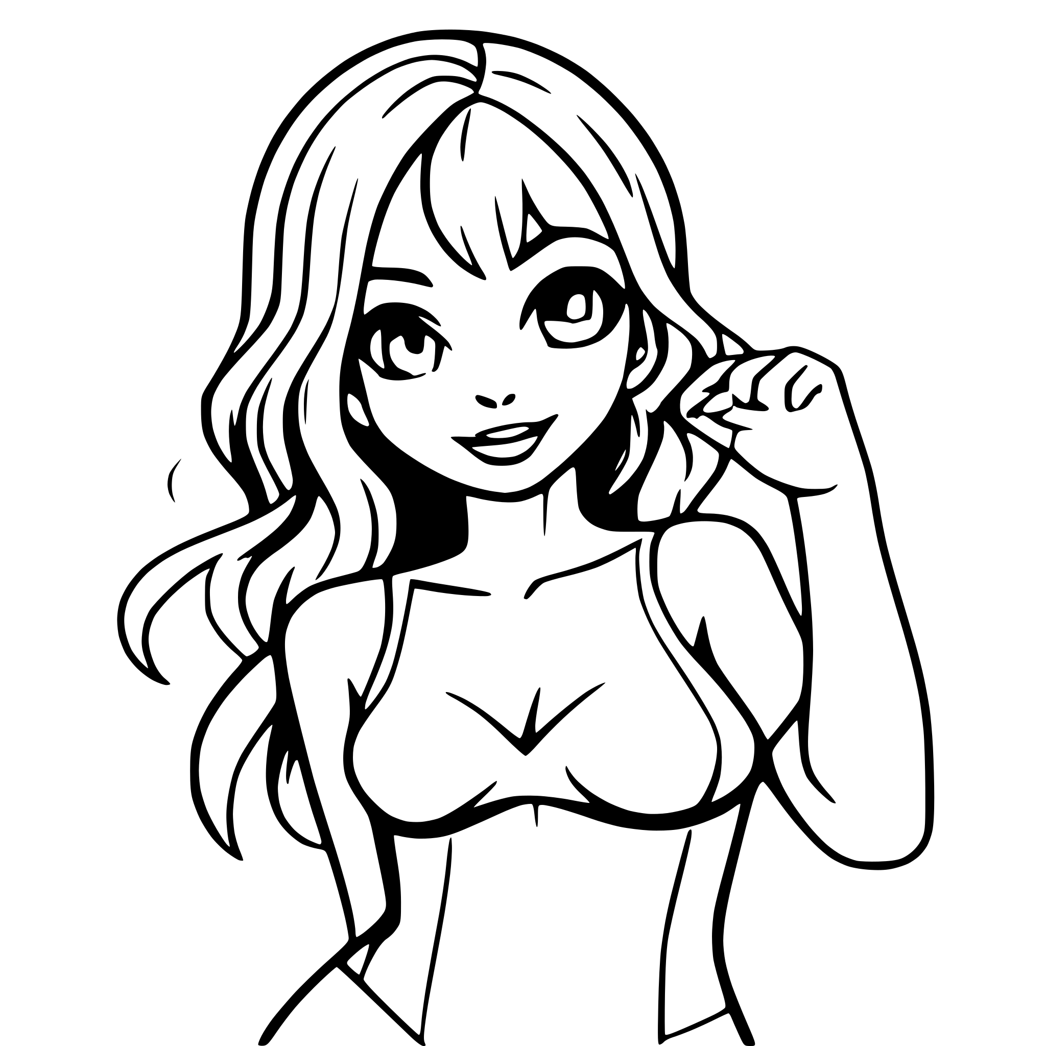 AI-generated SVG of a sexy mermaid