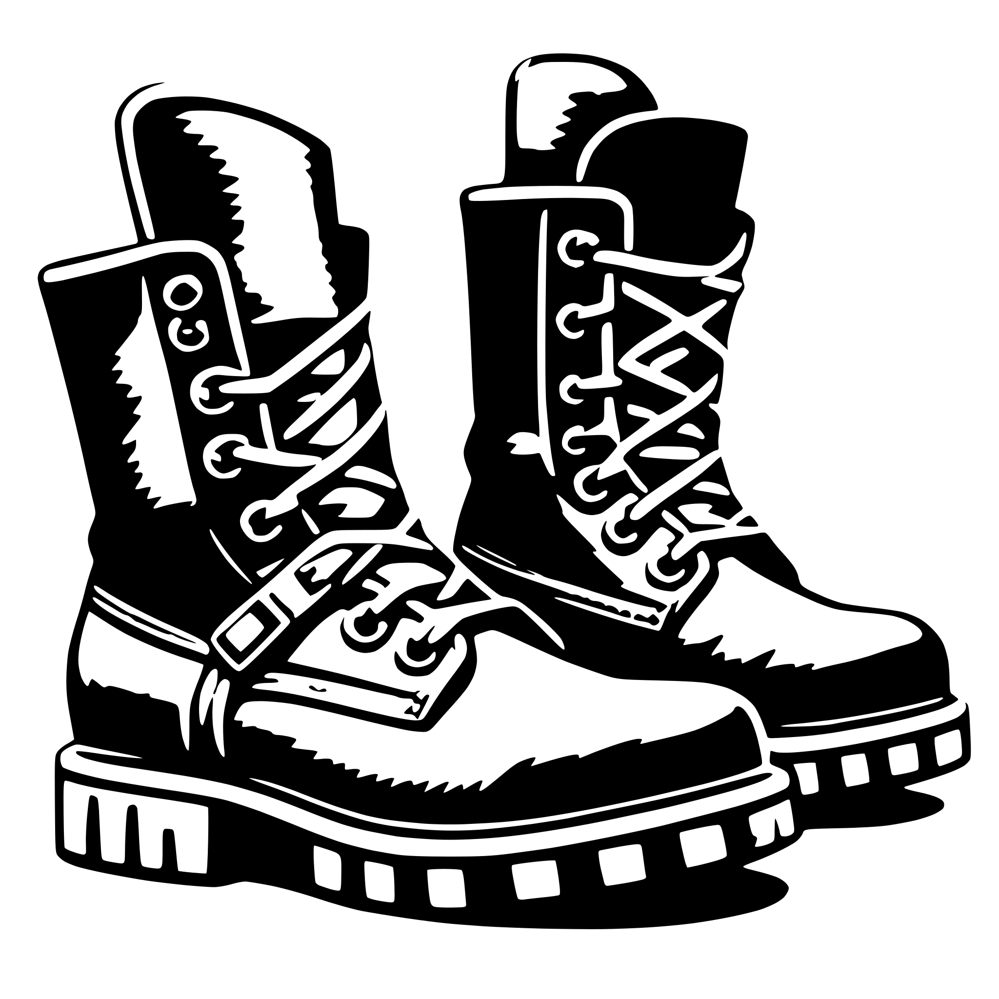 AI-generated SVG of a hiking boots