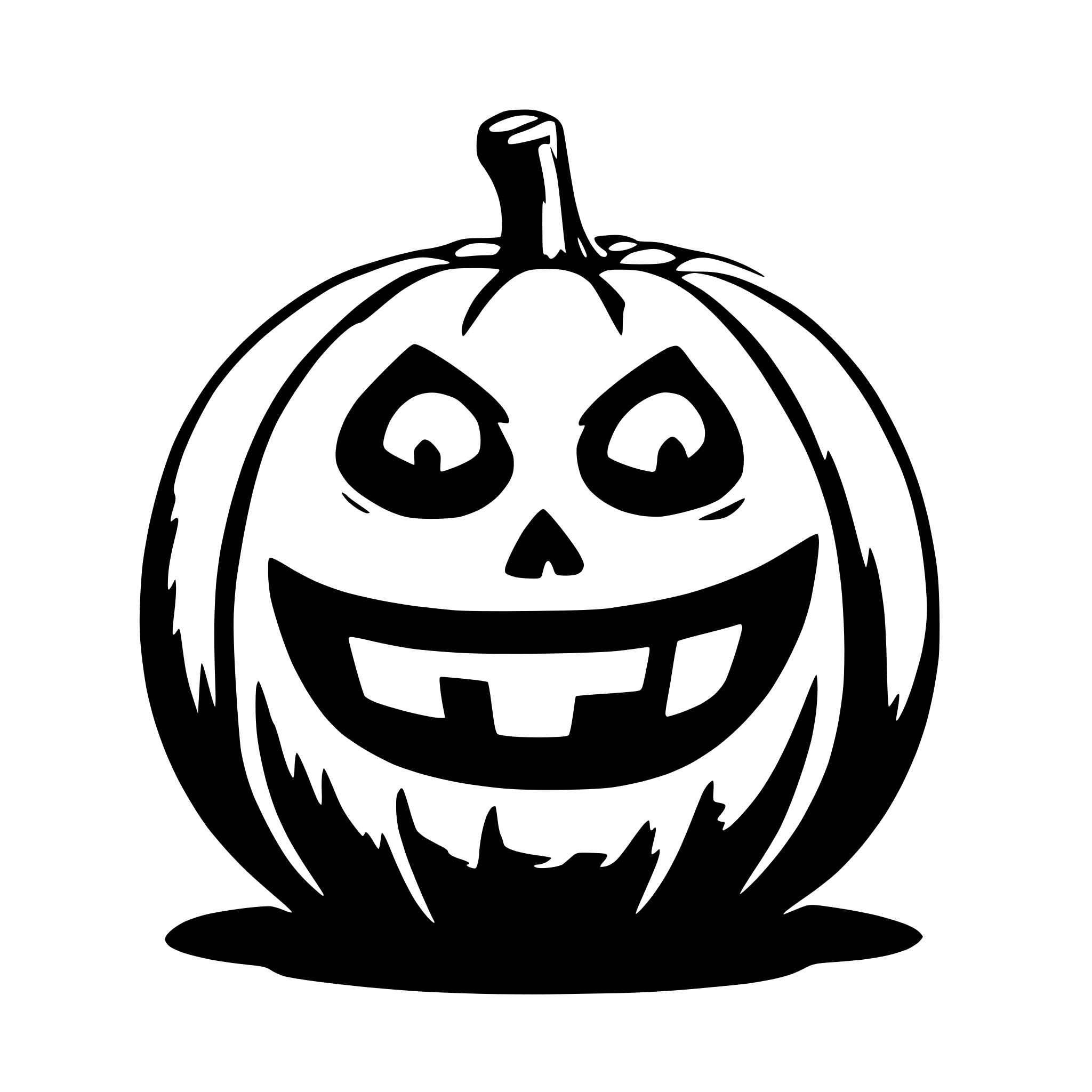 AI-generated SVG of 'evil pumpkin'