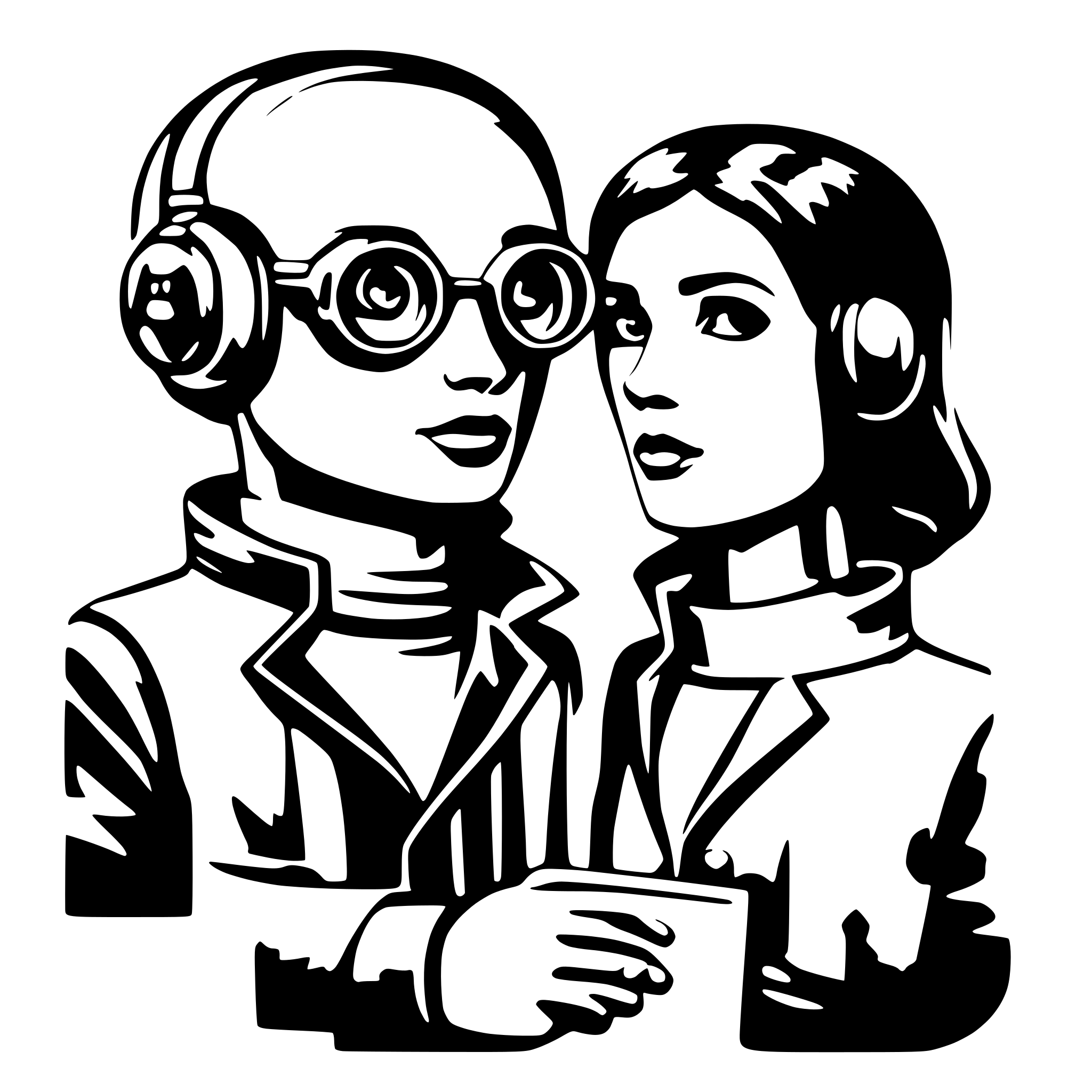 AI-generated SVG of a Observing intelligent agents.