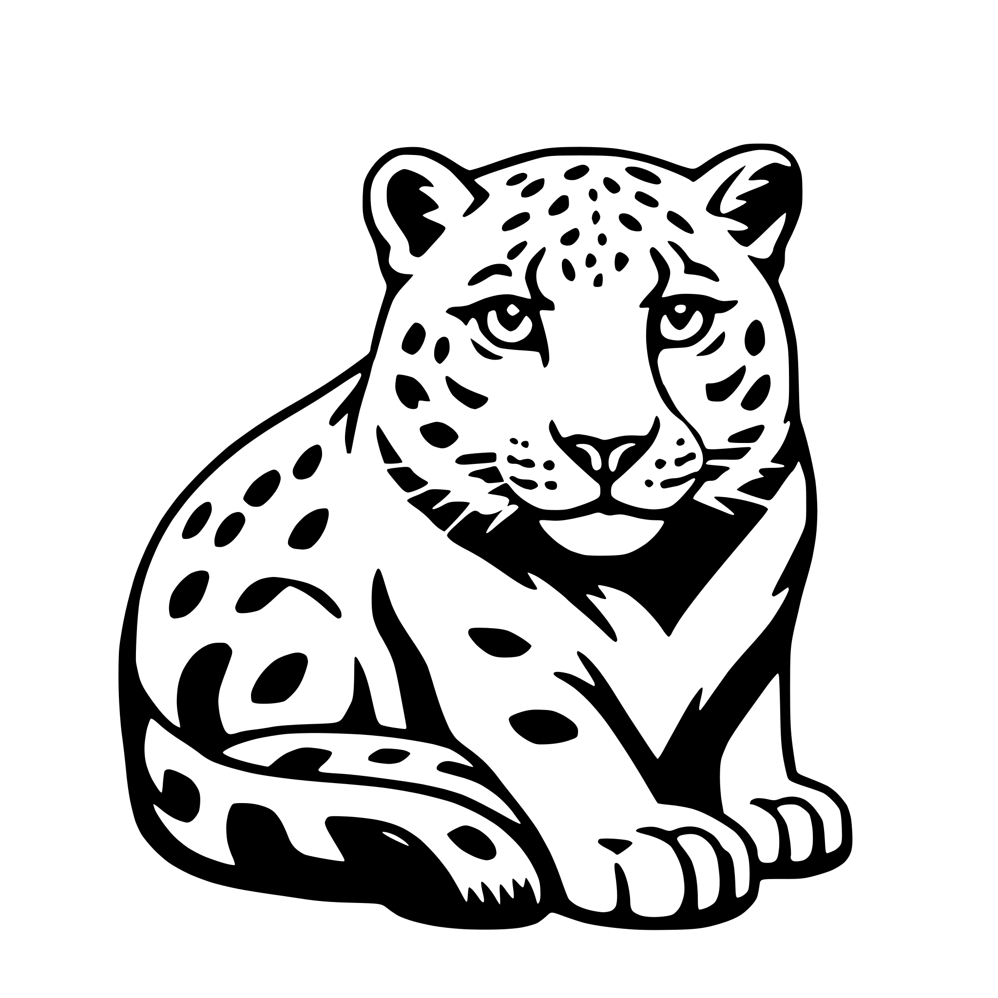 AI-generated SVG of a snow leopard