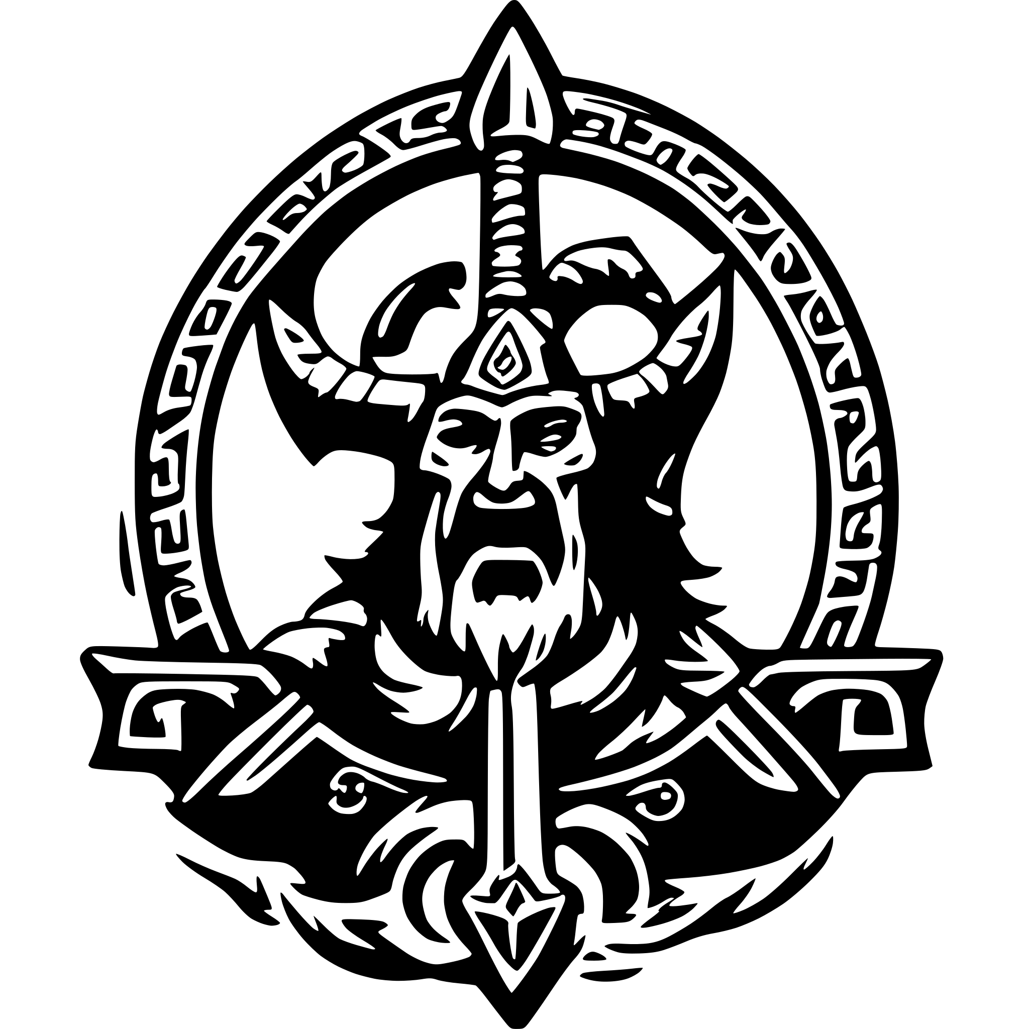 AI-generated SVG of 'viking symbols'