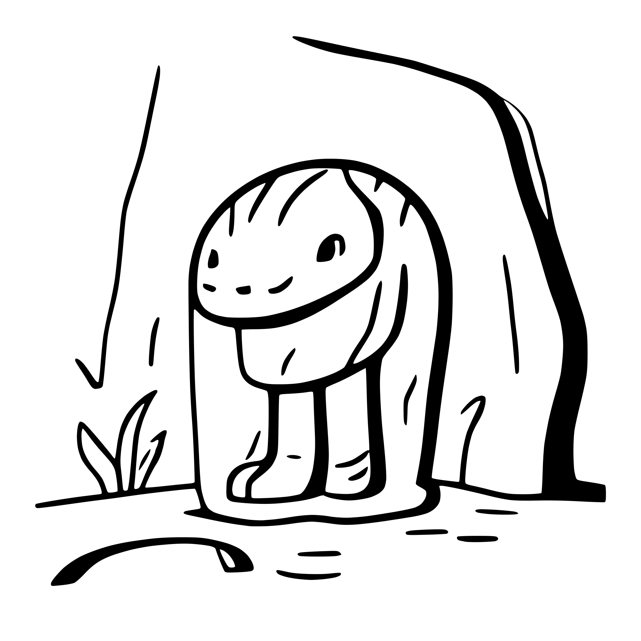 AI-generated SVG of a cave drawings