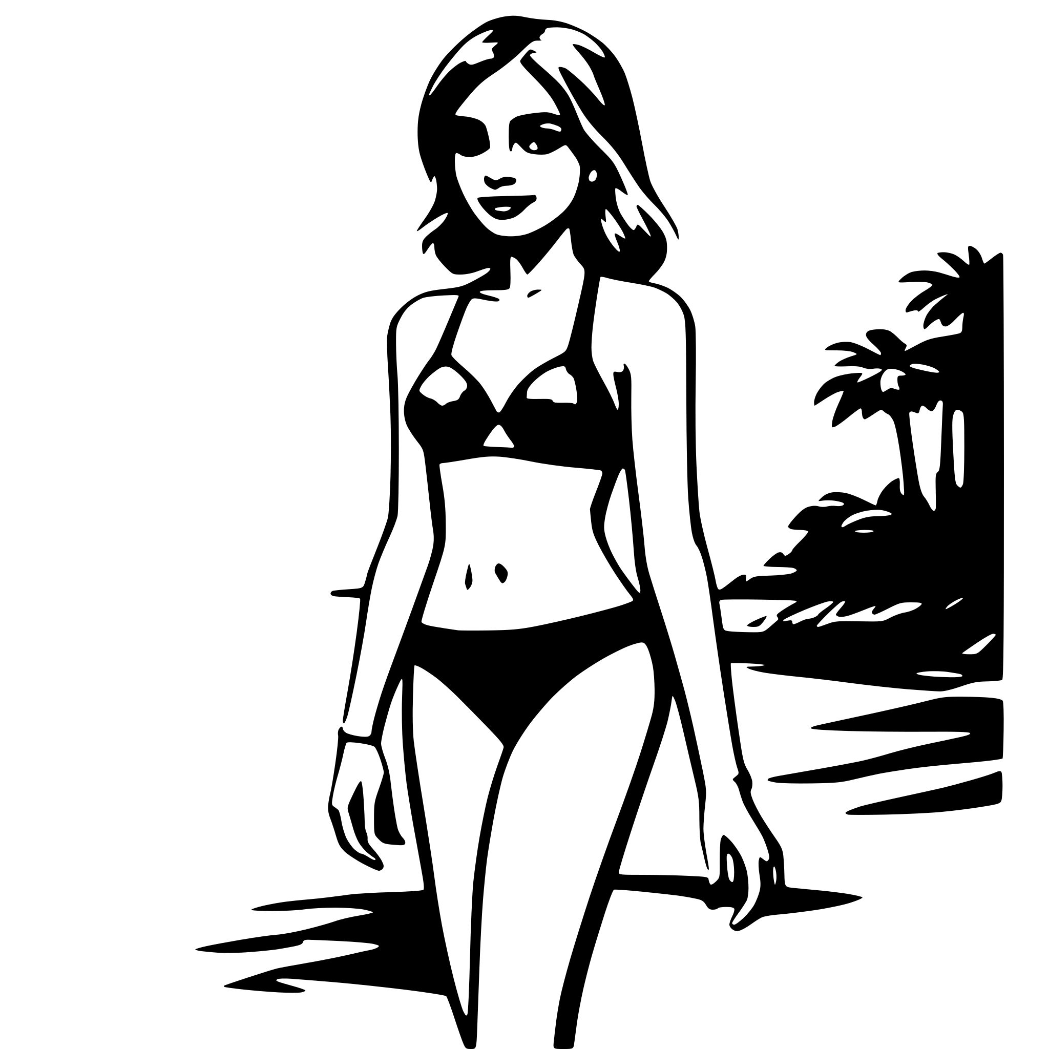 AI-generated SVG of 'girl in a bikini'
