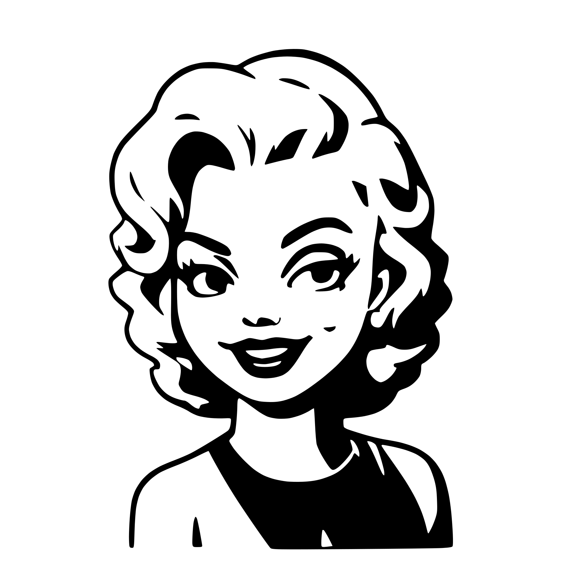 AI-generated SVG of a Marilyn Monroe