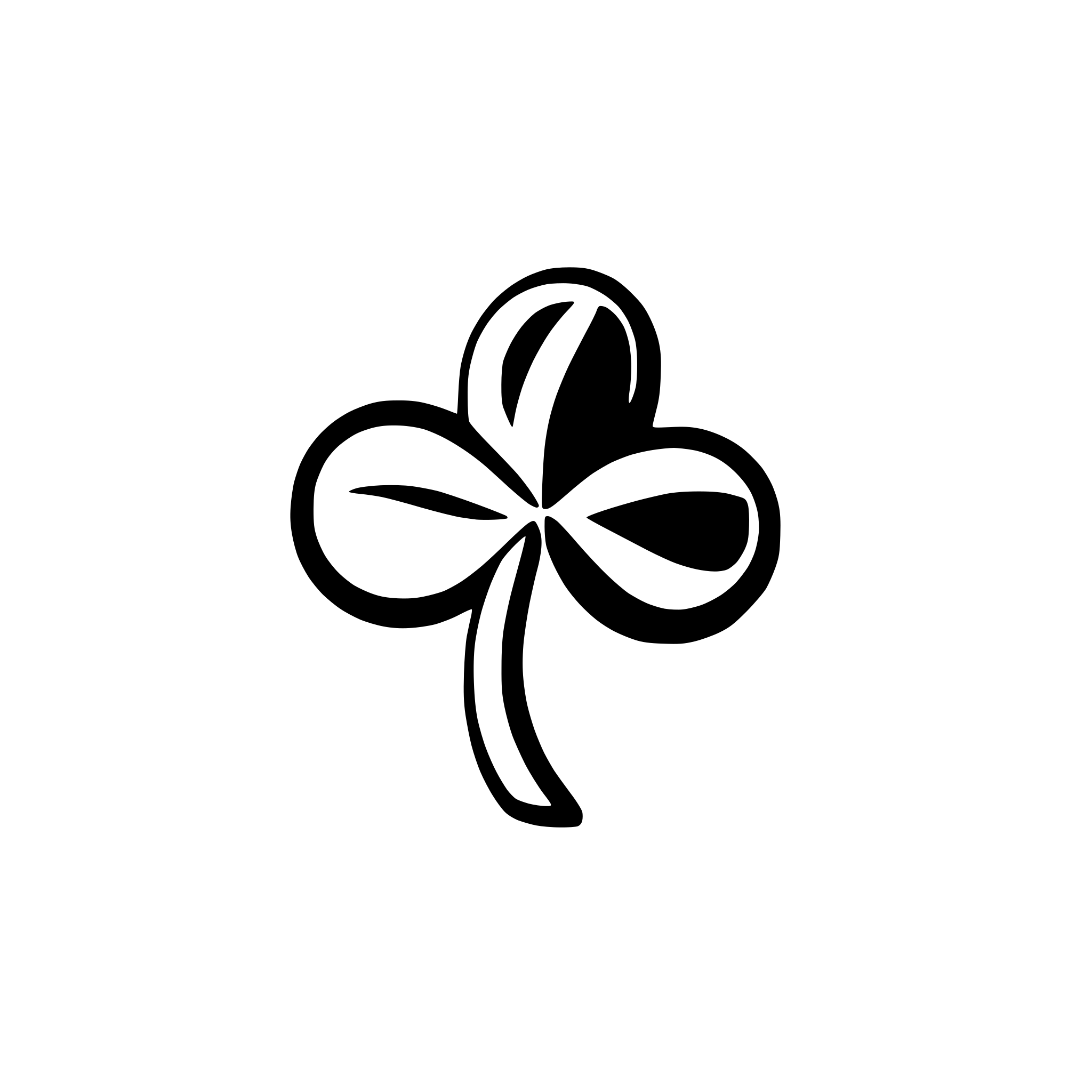 AI-generated SVG of a abstract clover with four leaves