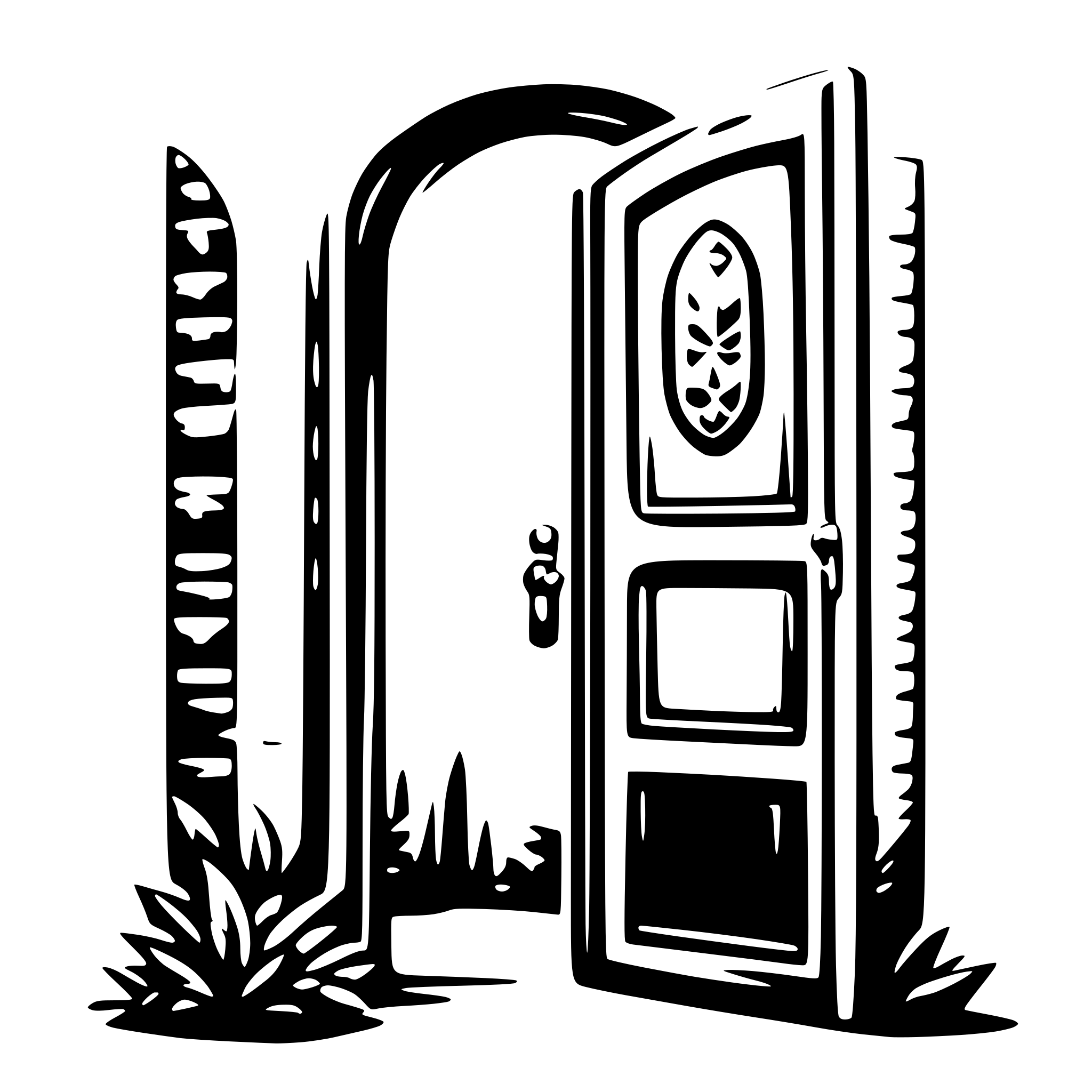 AI-generated SVG of 'a gara door'
