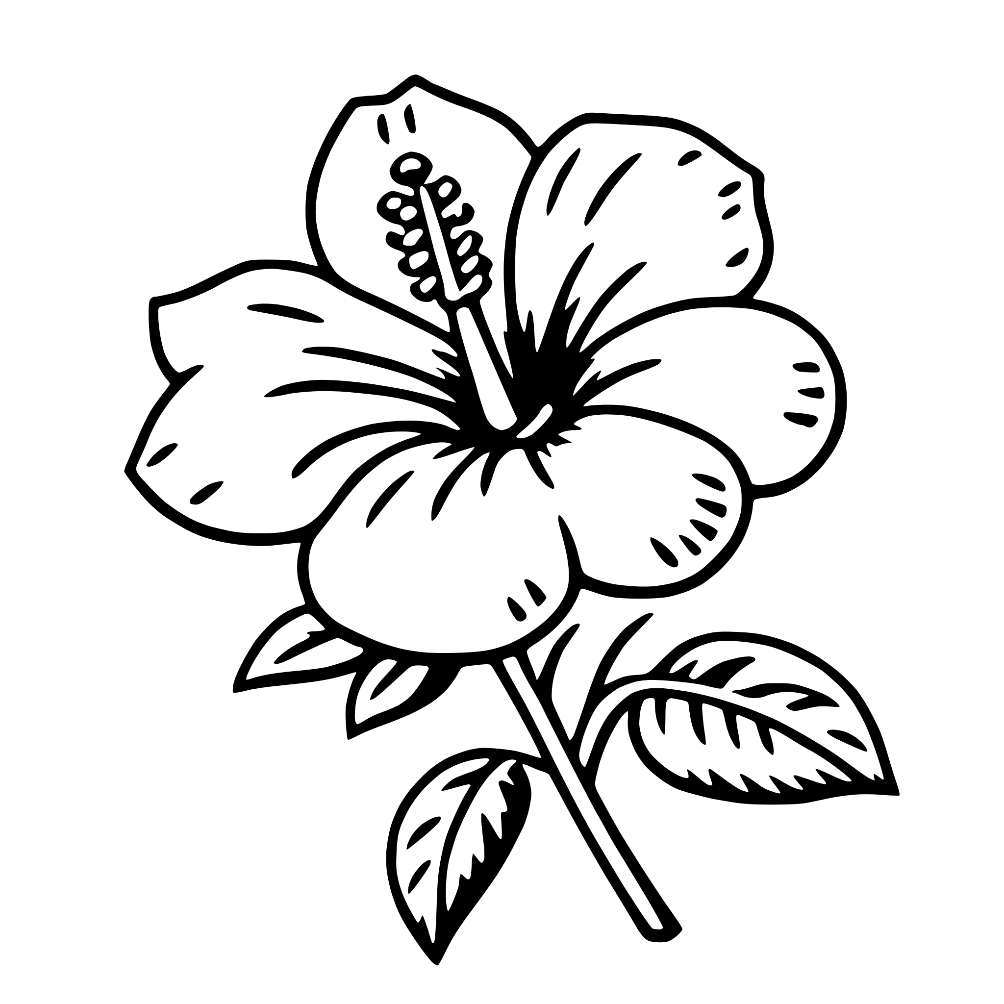 AI-generated SVG of a hibiscus