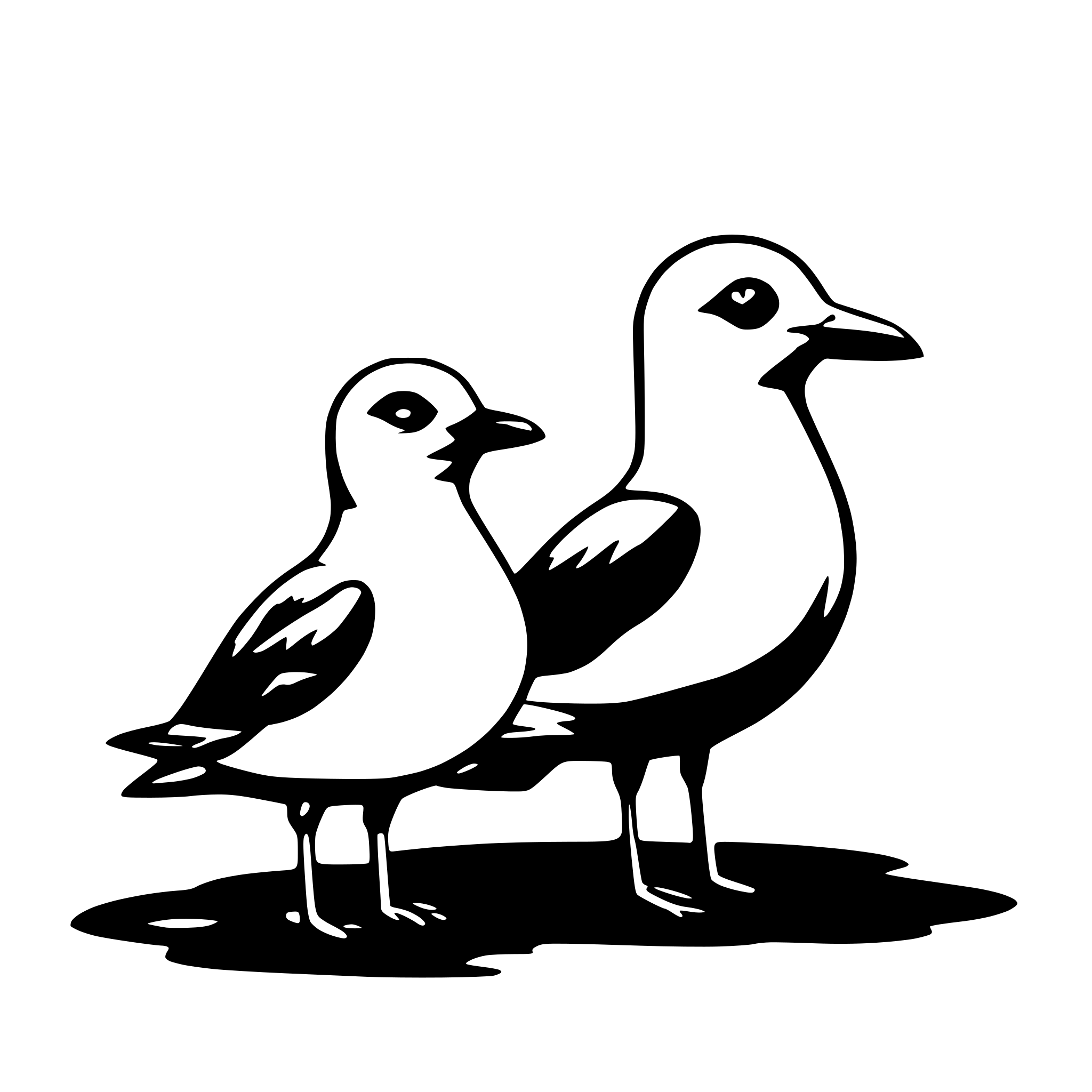 AI-generated SVG of 'two seagulls'
