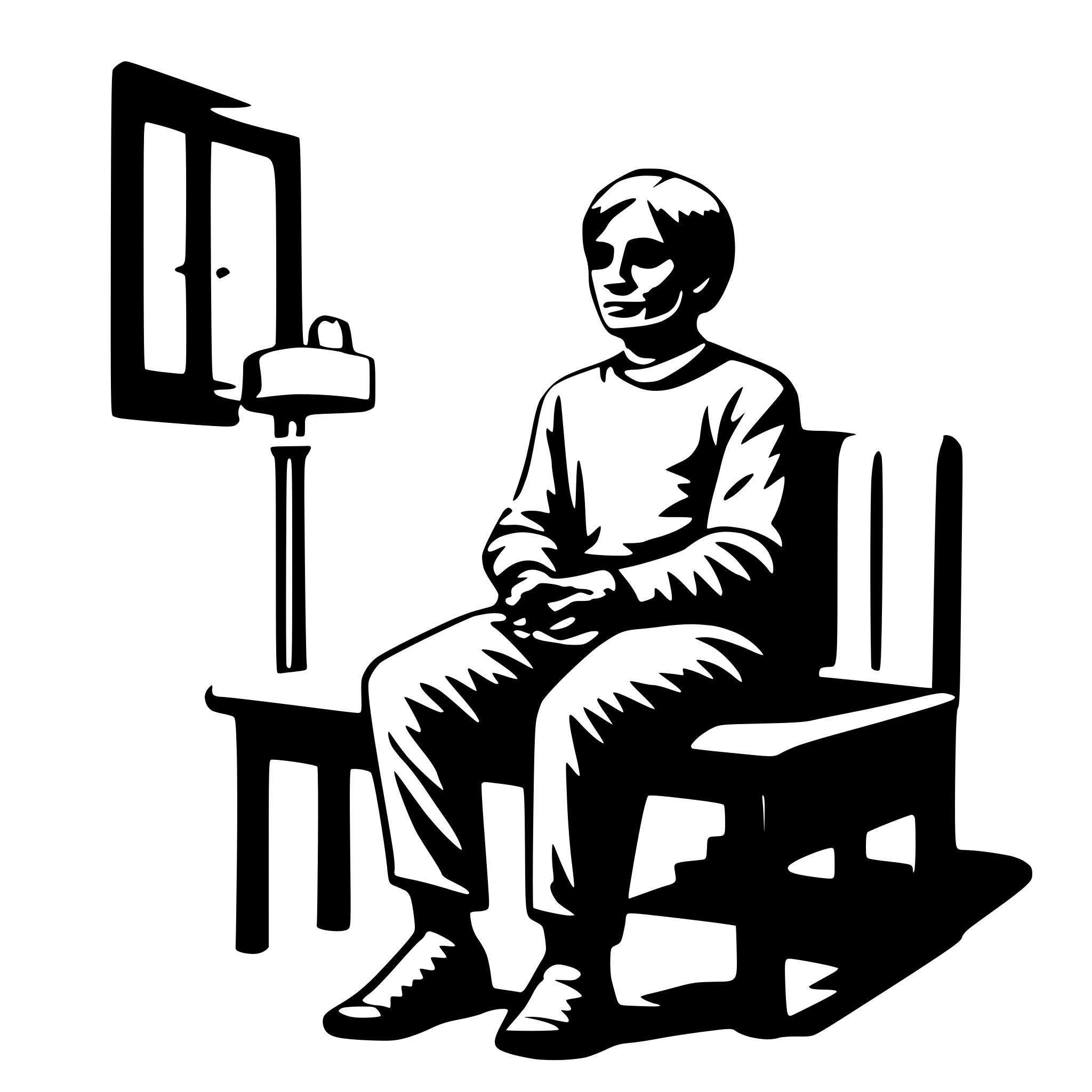 AI-generated SVG of 'Human patient sillhoutte'