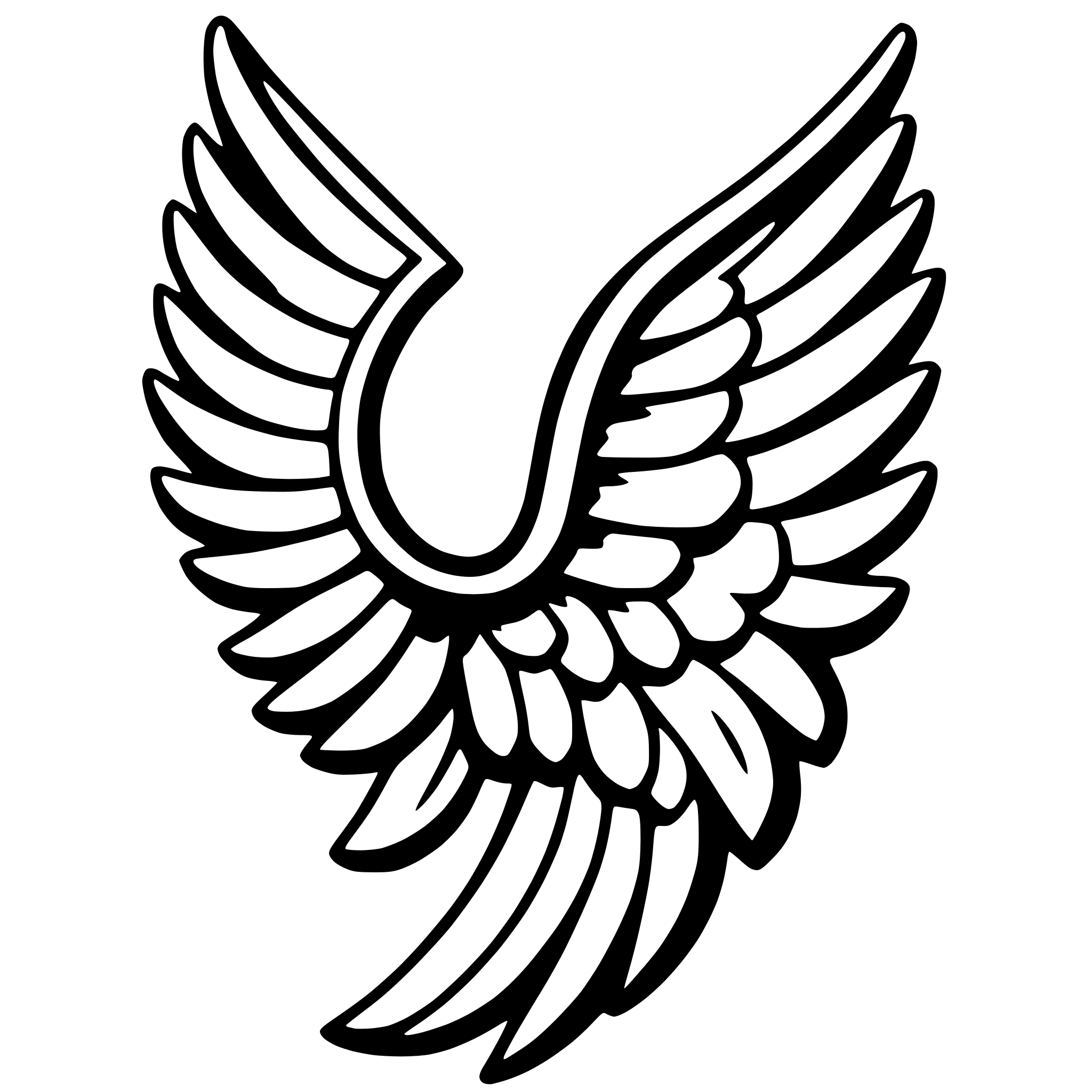 AI-generated SVG of 'angel wings'