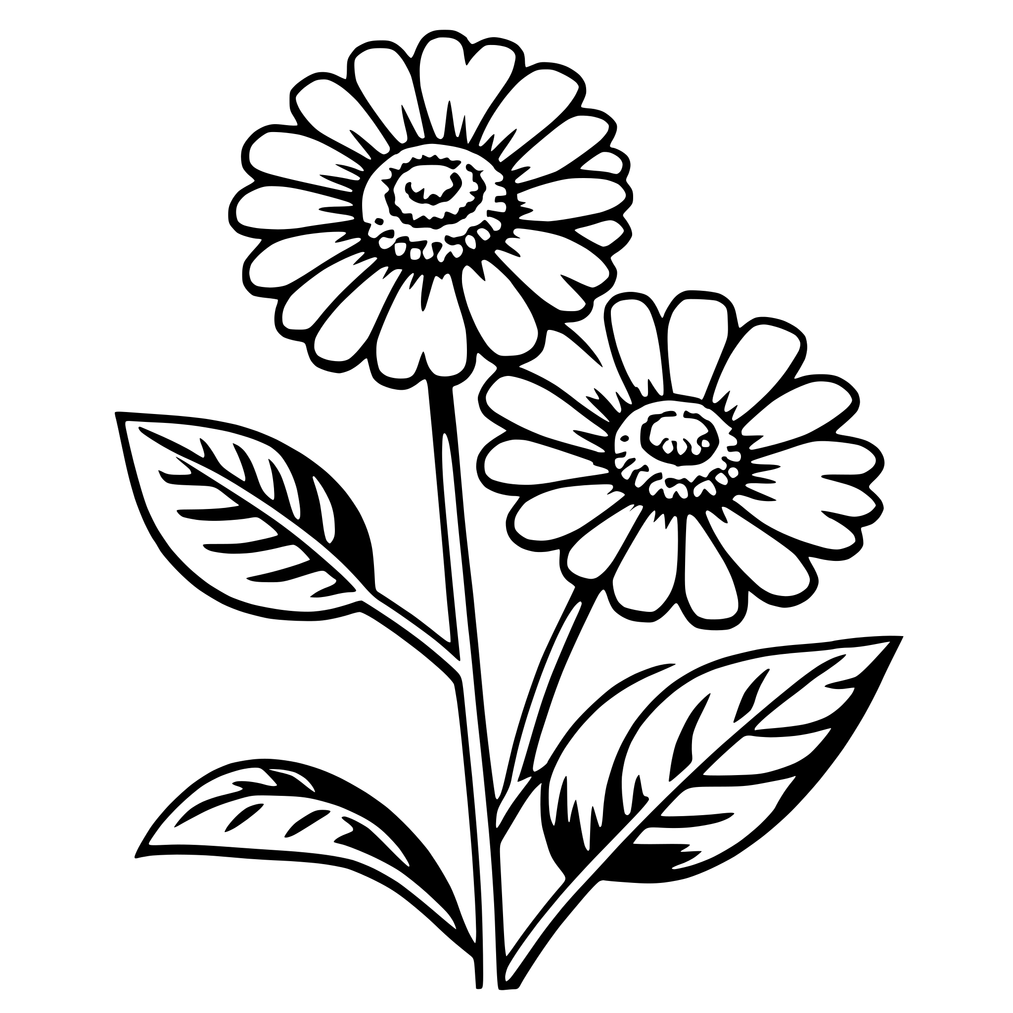 AI-generated SVG of a zinnia
