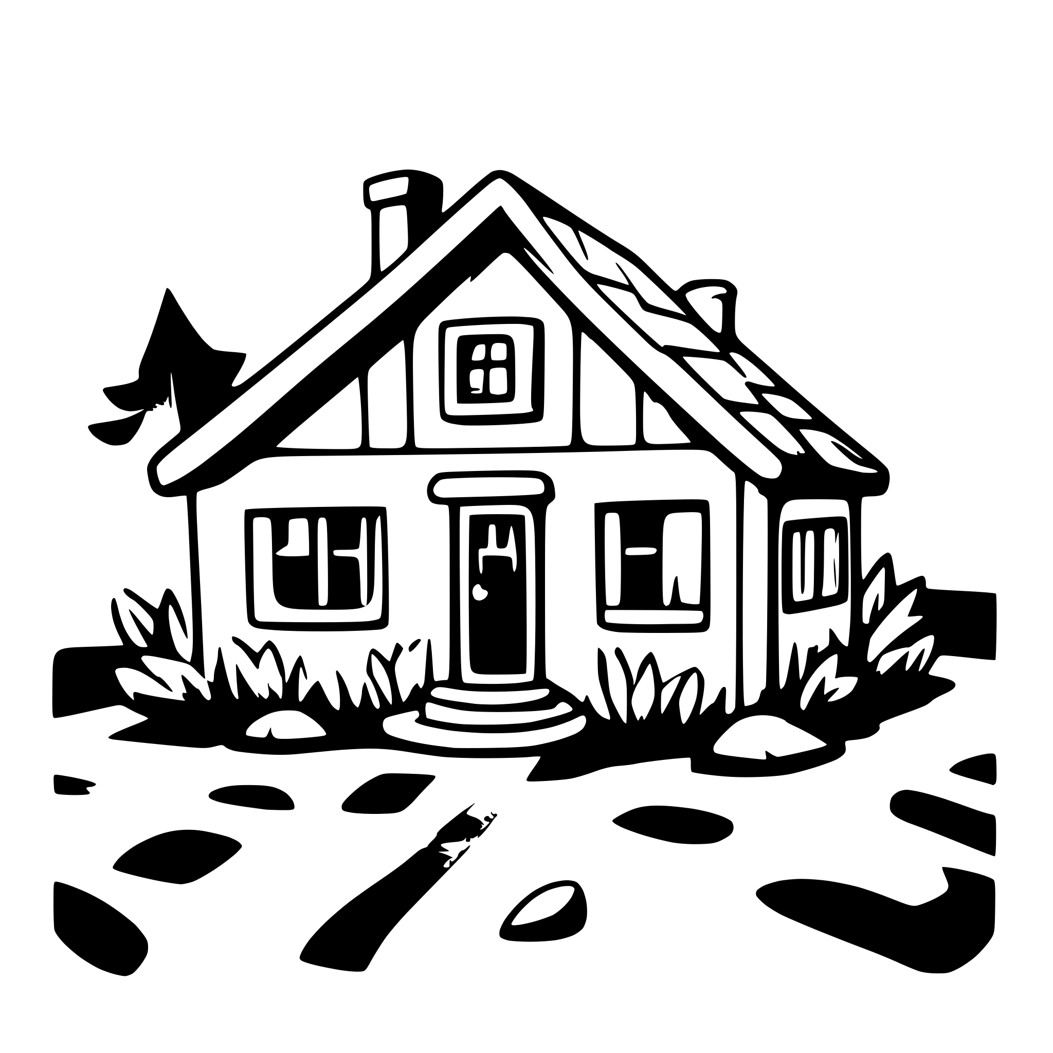 AI-generated SVG of 'house cottage'