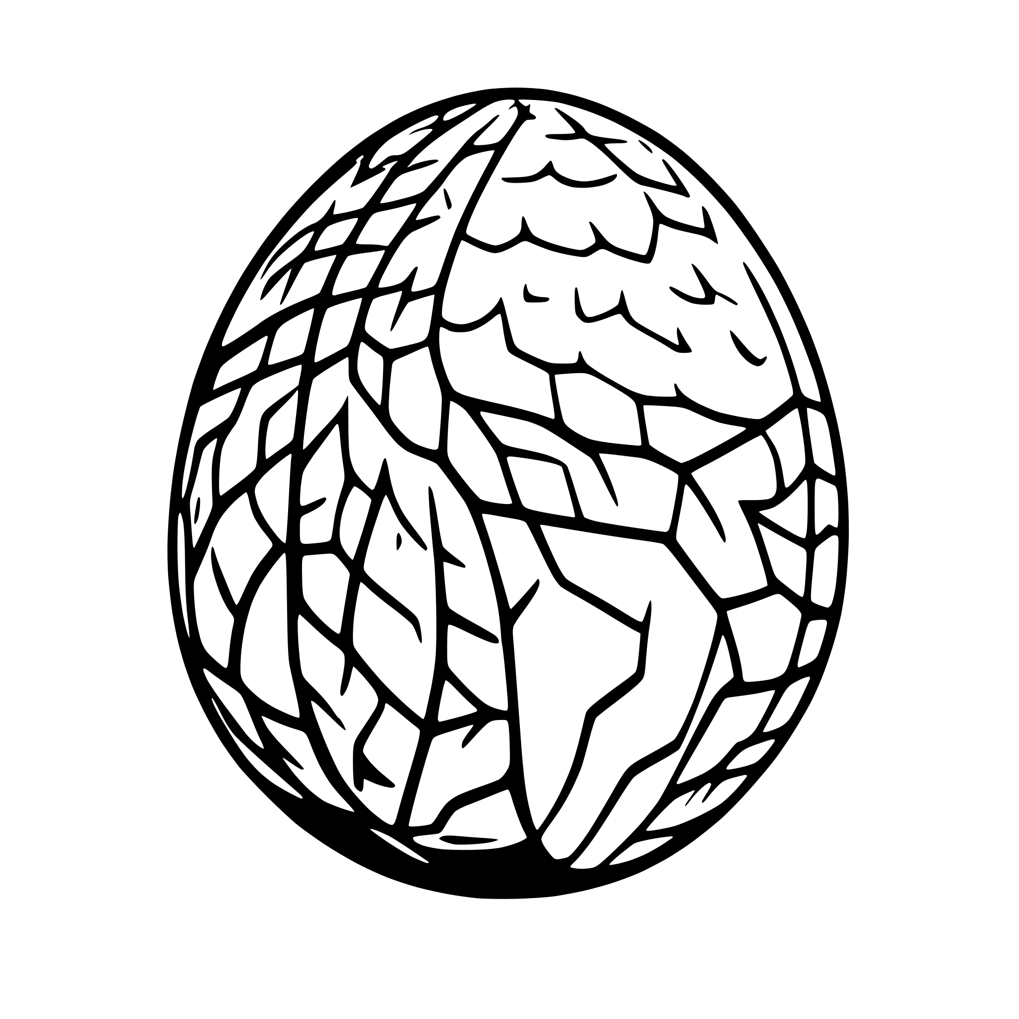 AI-generated SVG of 'dragon egg with scales'