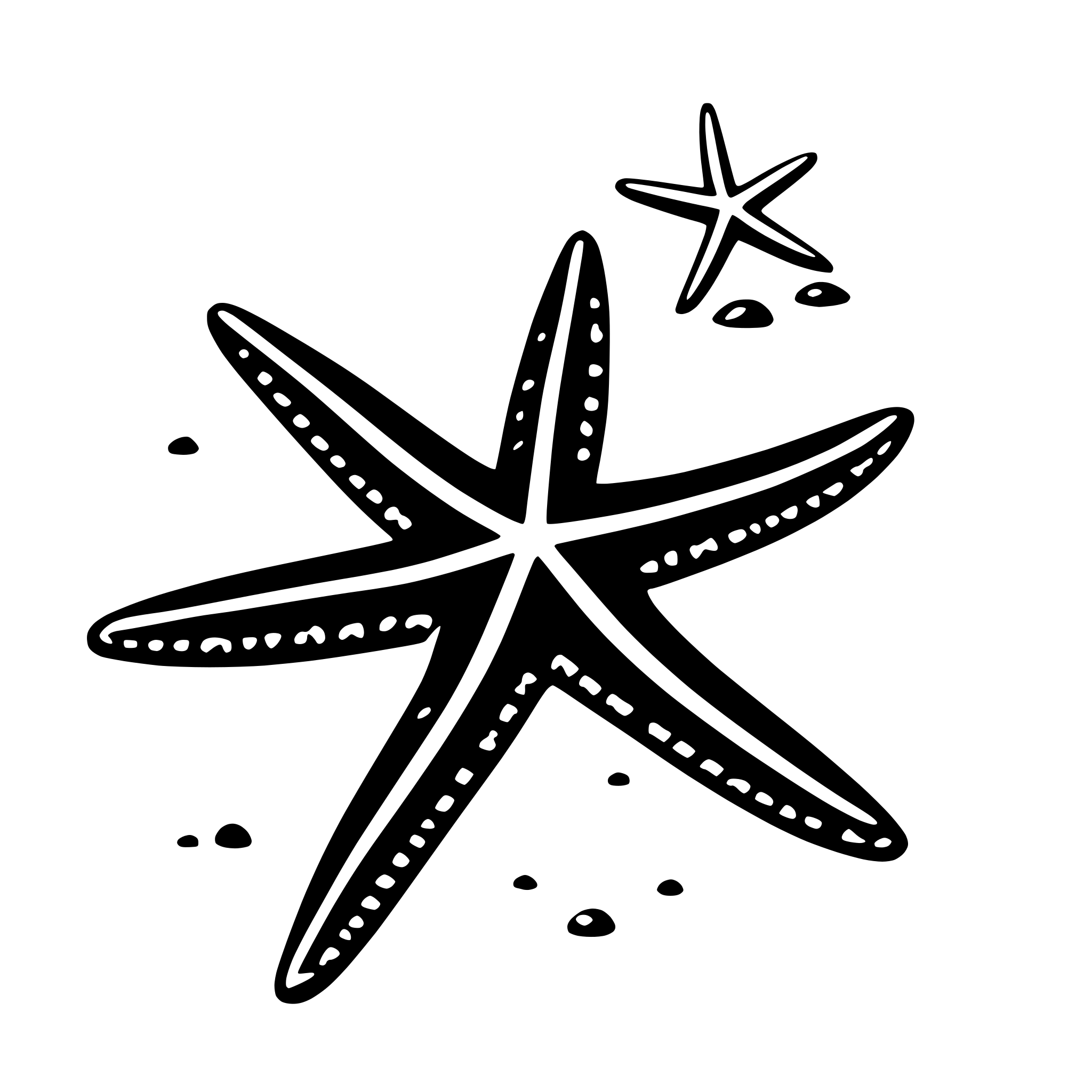 AI-generated SVG of a starfish on sand