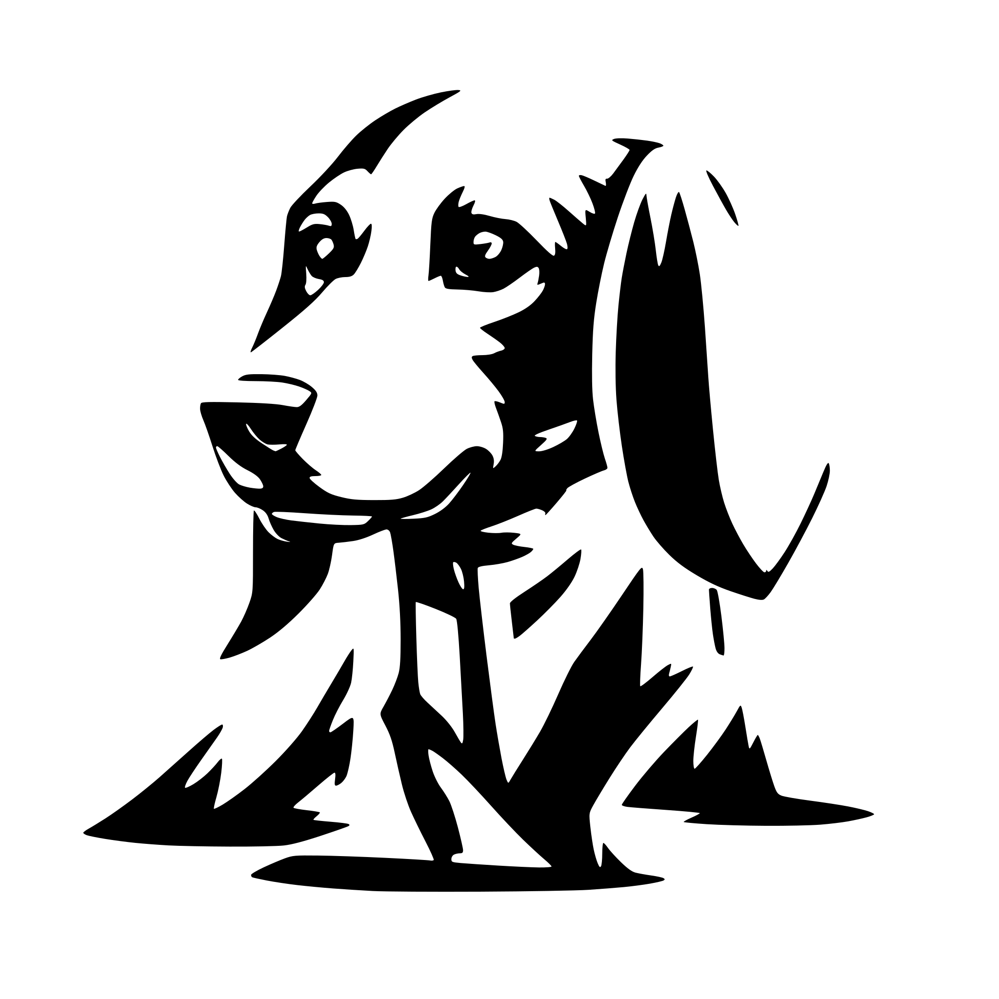AI-generated SVG of 'Generate a very minimalist cyber dog'