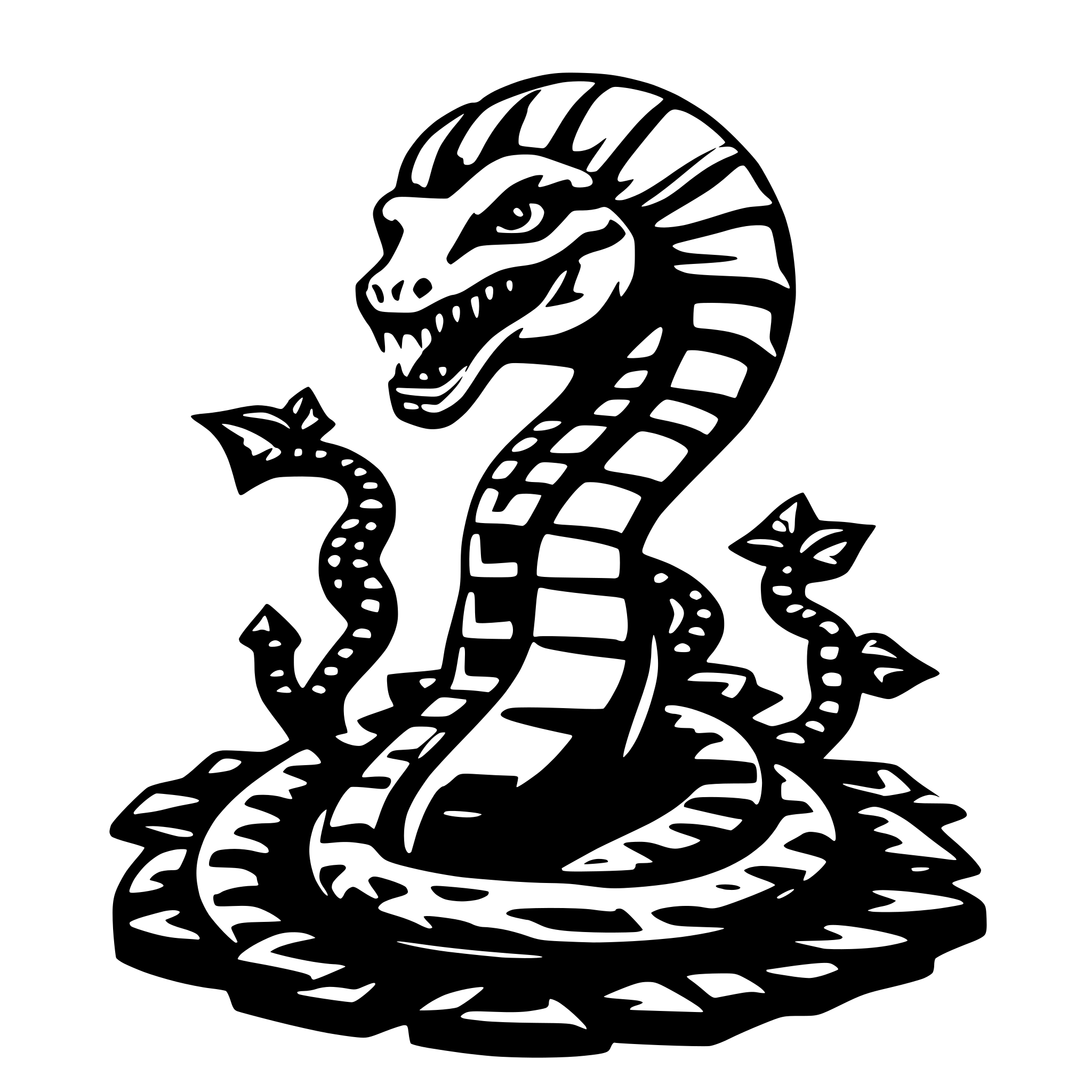 AI-generated SVG of 'crypto hydra'