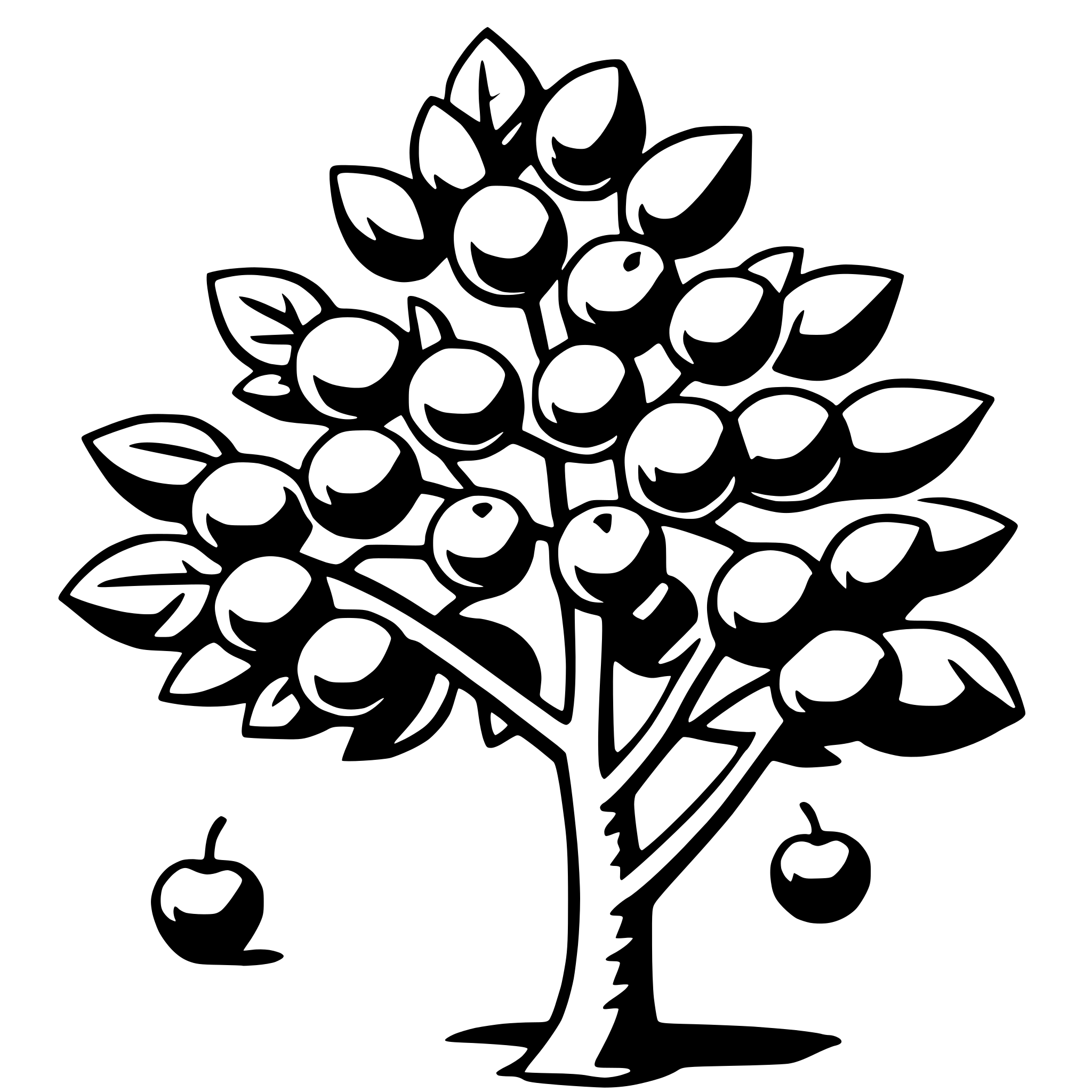 AI-generated SVG of 'plum tree'