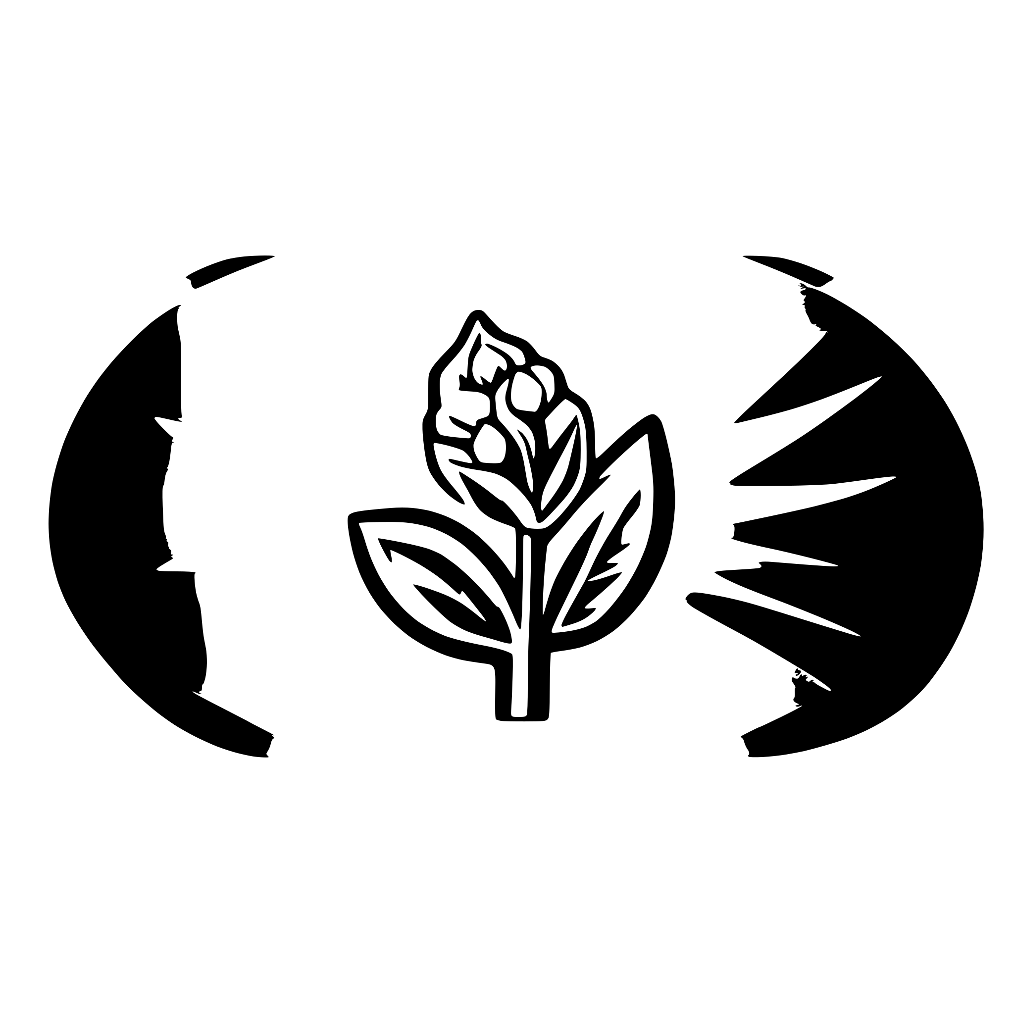 AI-generated SVG of a lily of the valley in the form of a liana from Georgia, twines around two black squares 1/4