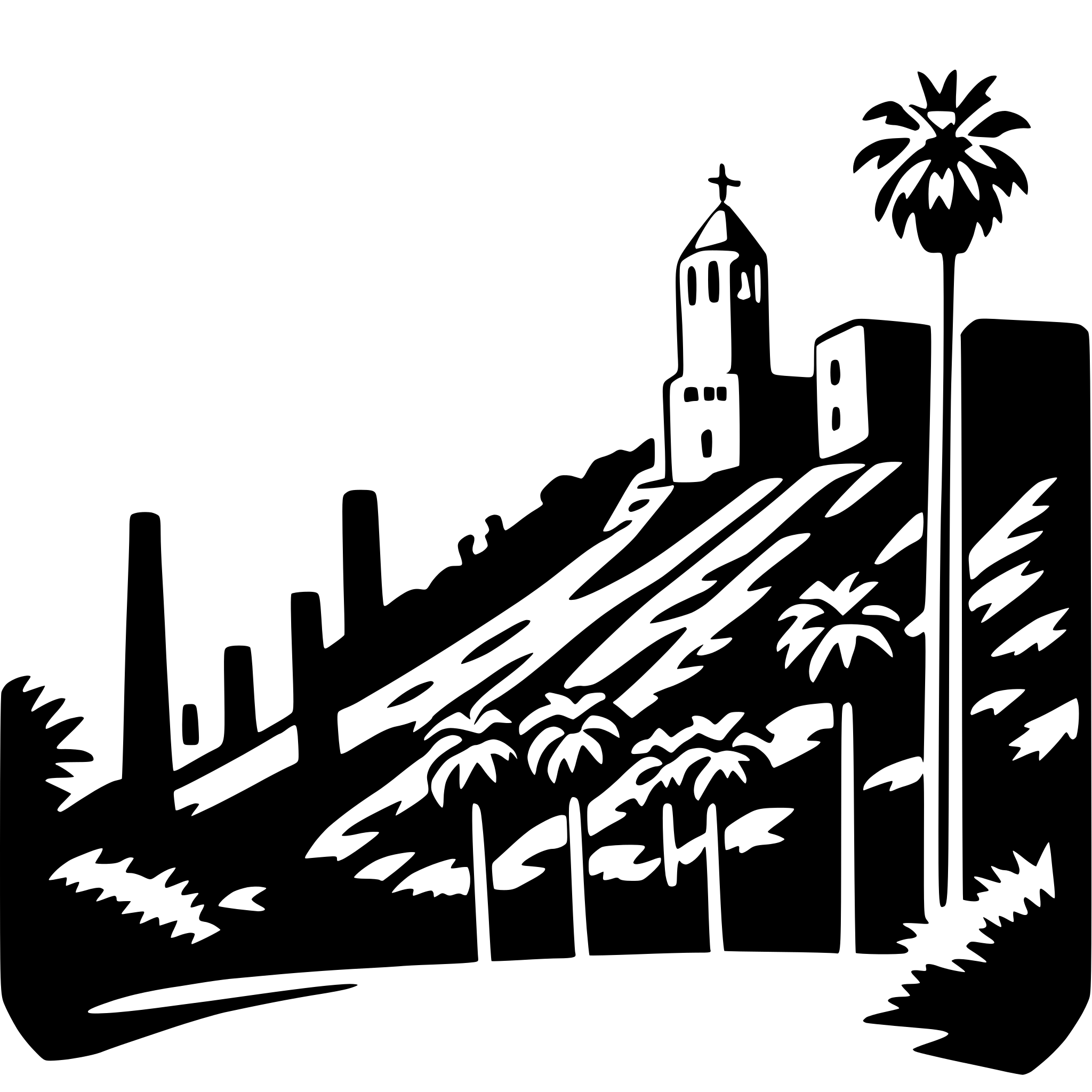 AI-generated SVG of a hollywood sign