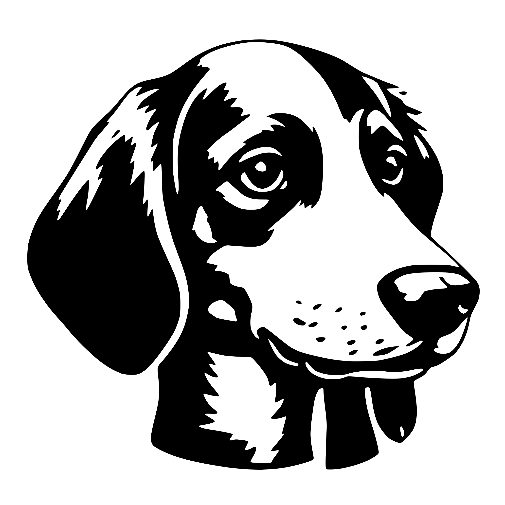 AI-generated SVG of 'dog face'