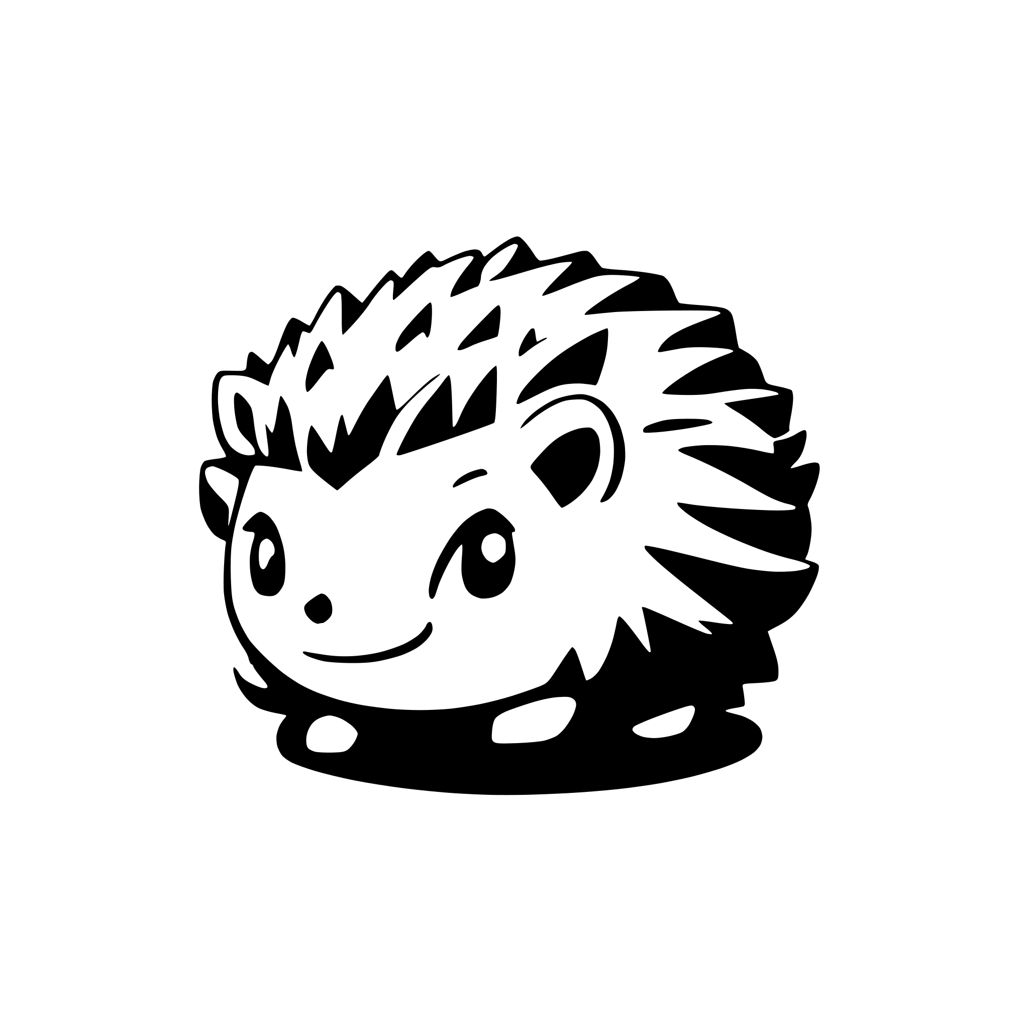 AI-generated SVG of 'hedgehog'