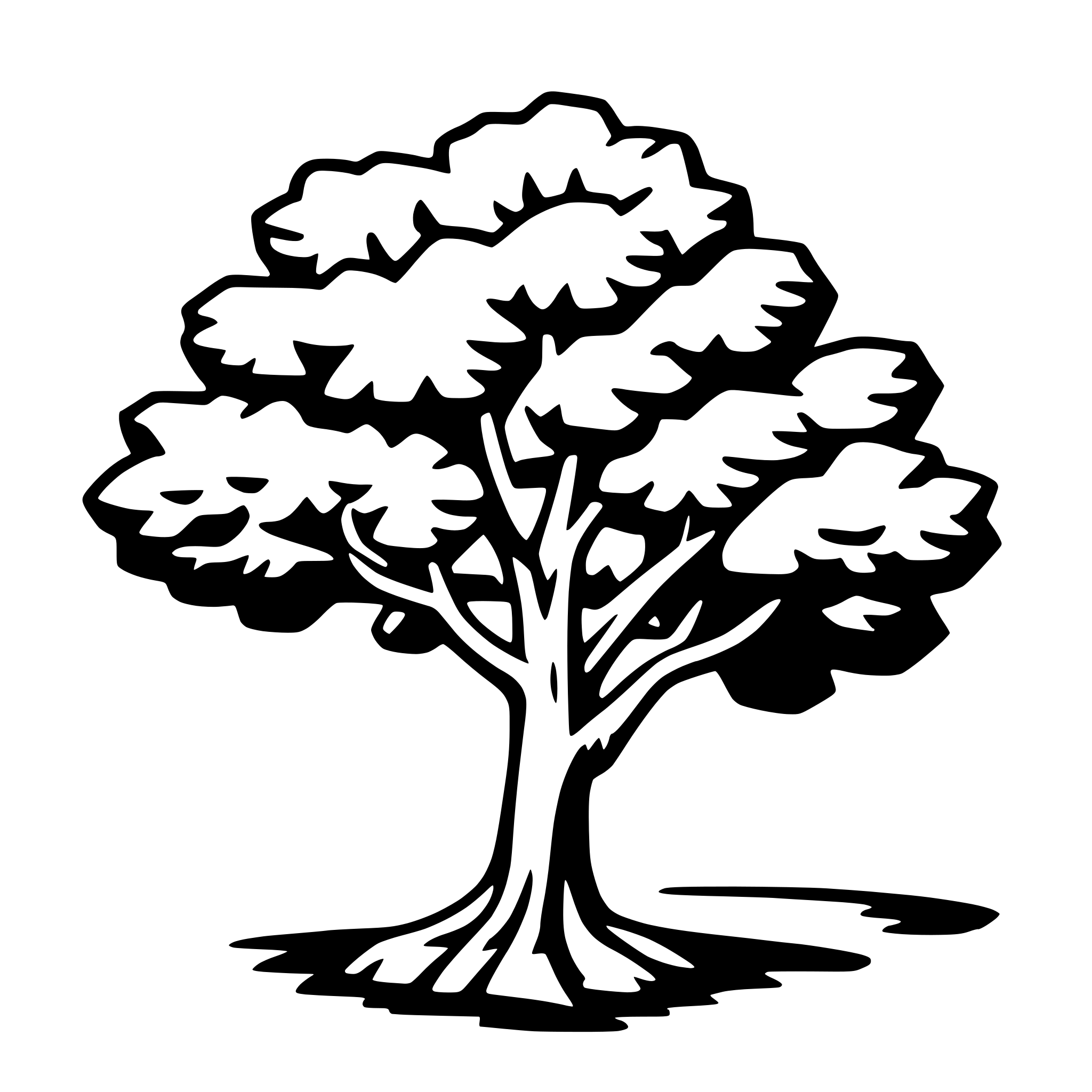 AI-generated SVG of 'oak tree'