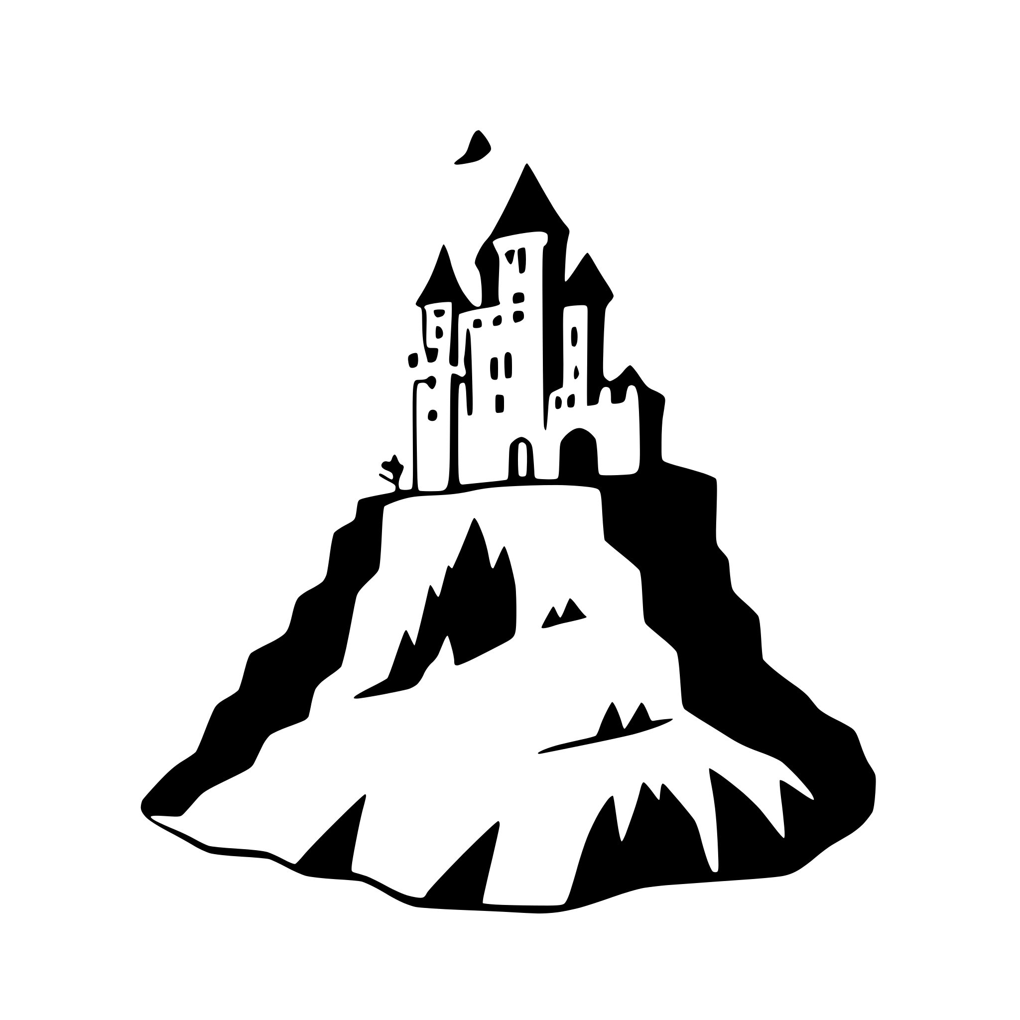 AI-generated SVG of 'castle on a cliff edge'