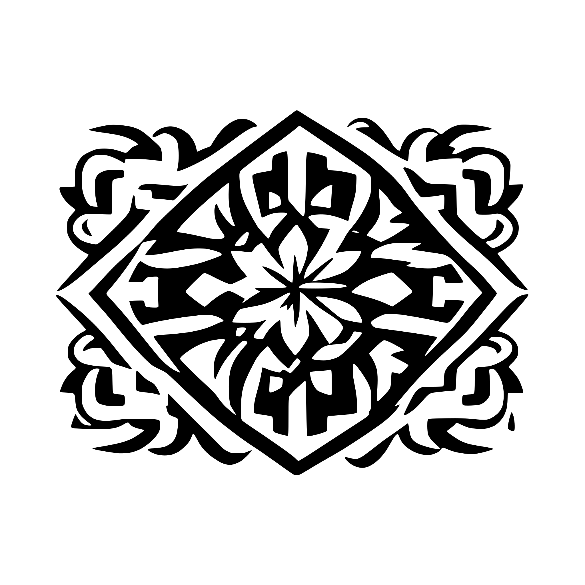 AI-generated SVG of 'symmetrical black and white pattern'