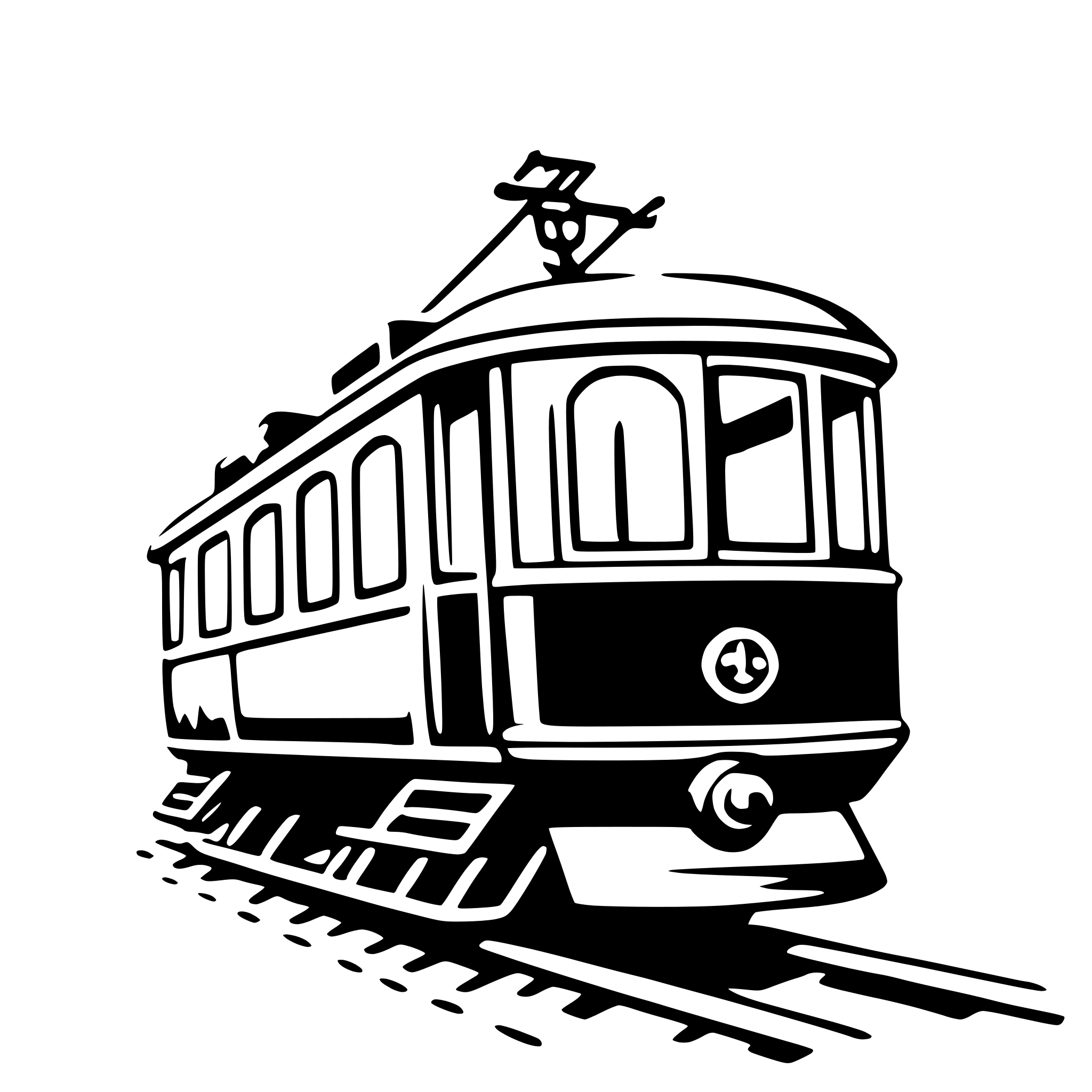 AI-generated SVG of a cable car