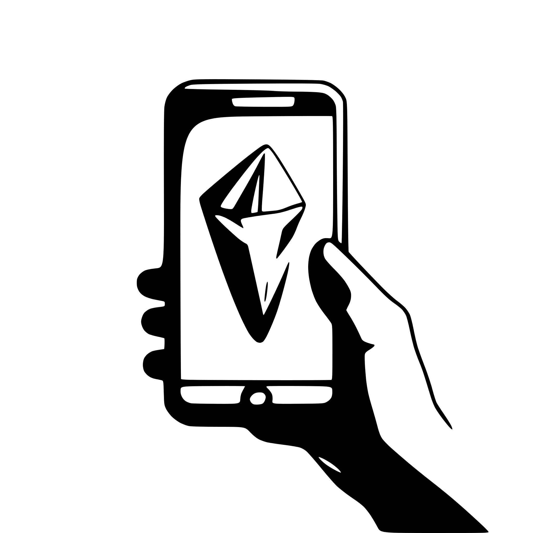AI-generated SVG of a phone in hand