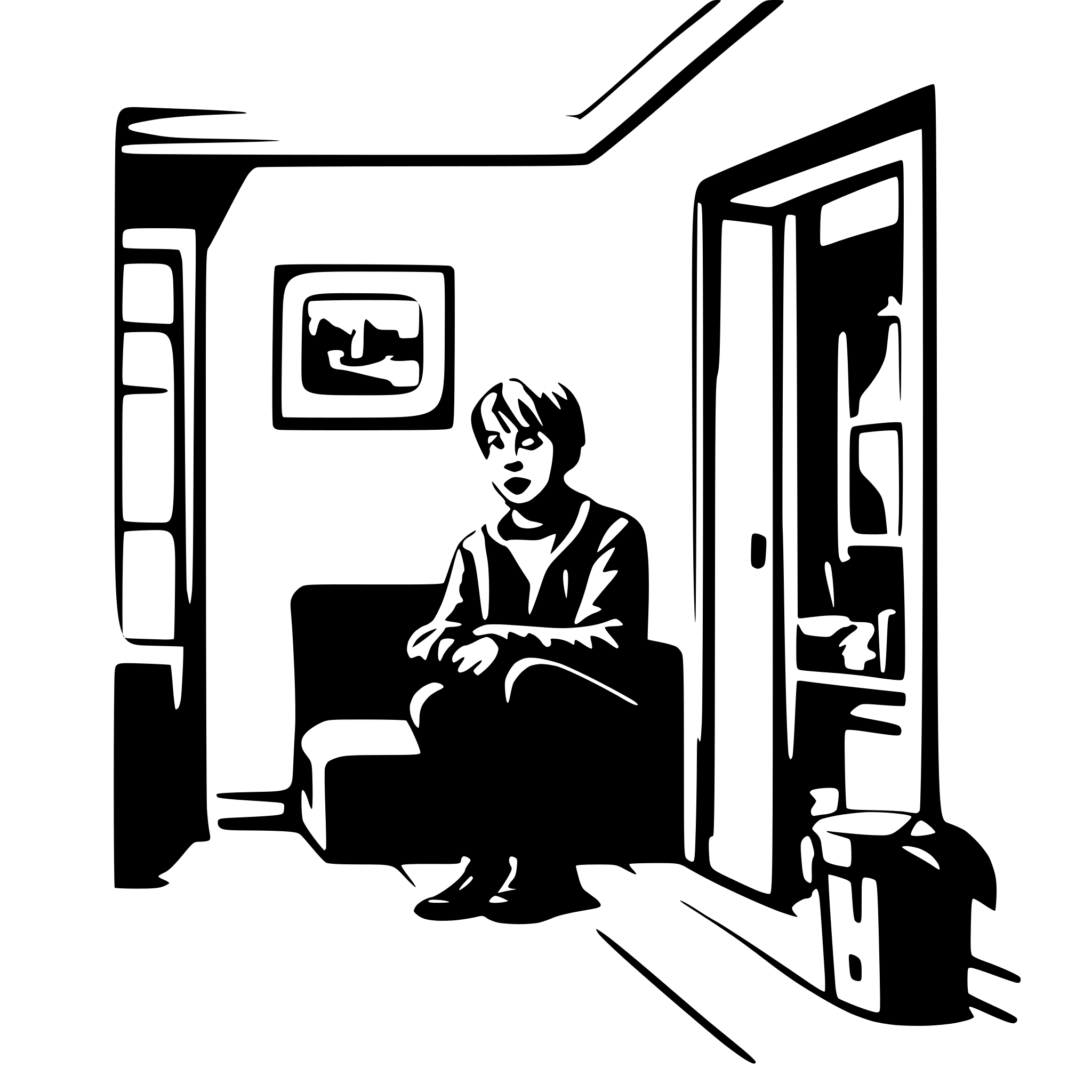 AI-generated SVG of 'home alone'