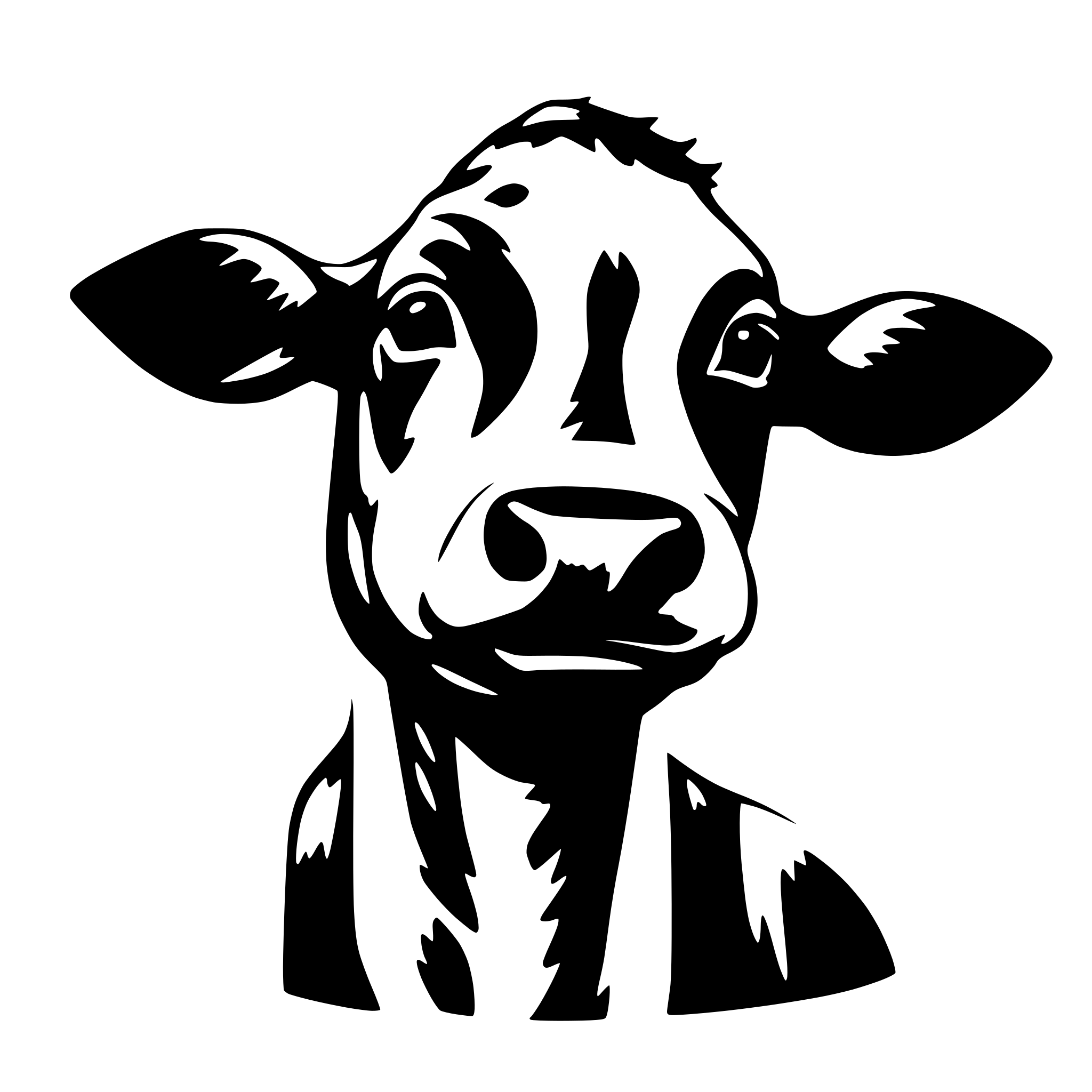 AI-generated SVG of 'a simple cow'