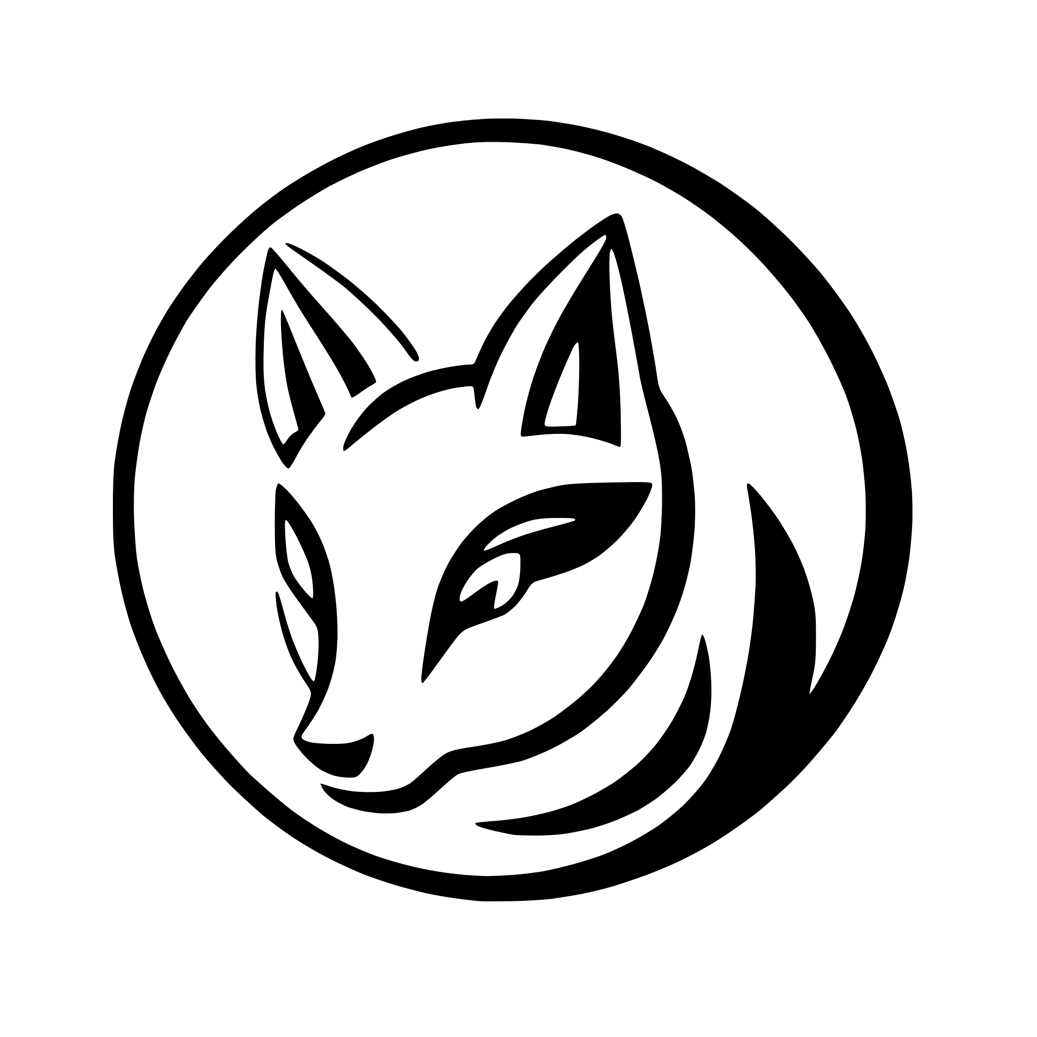 AI-generated SVG of 'minimalist fox curled up'