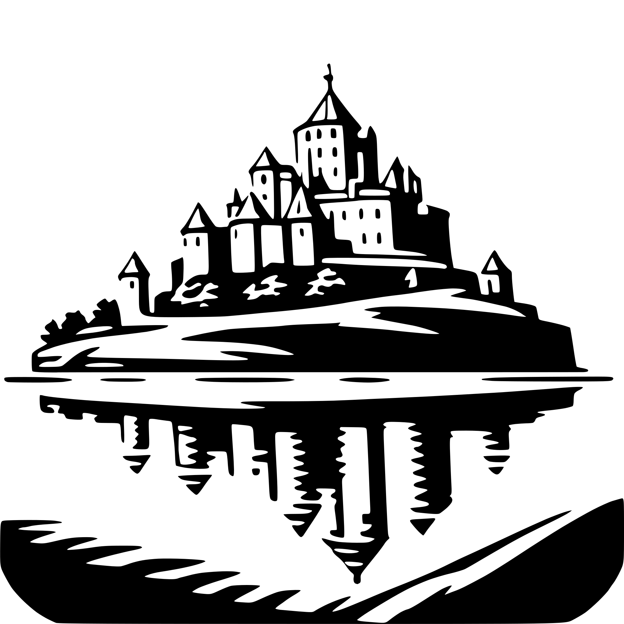 AI-generated SVG of 'mont saint-michel'