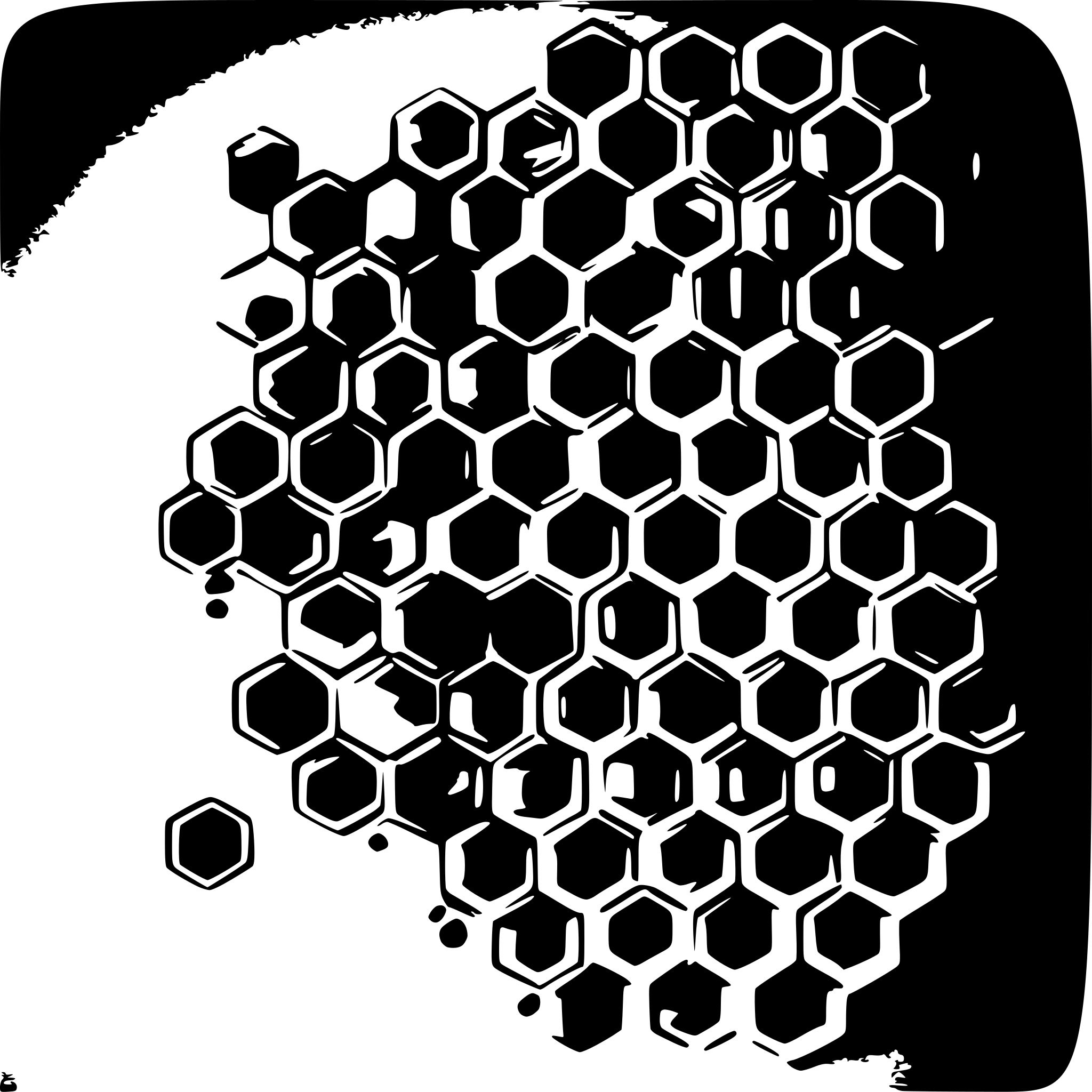 AI-generated SVG of a blue hexagonal geometric pattern