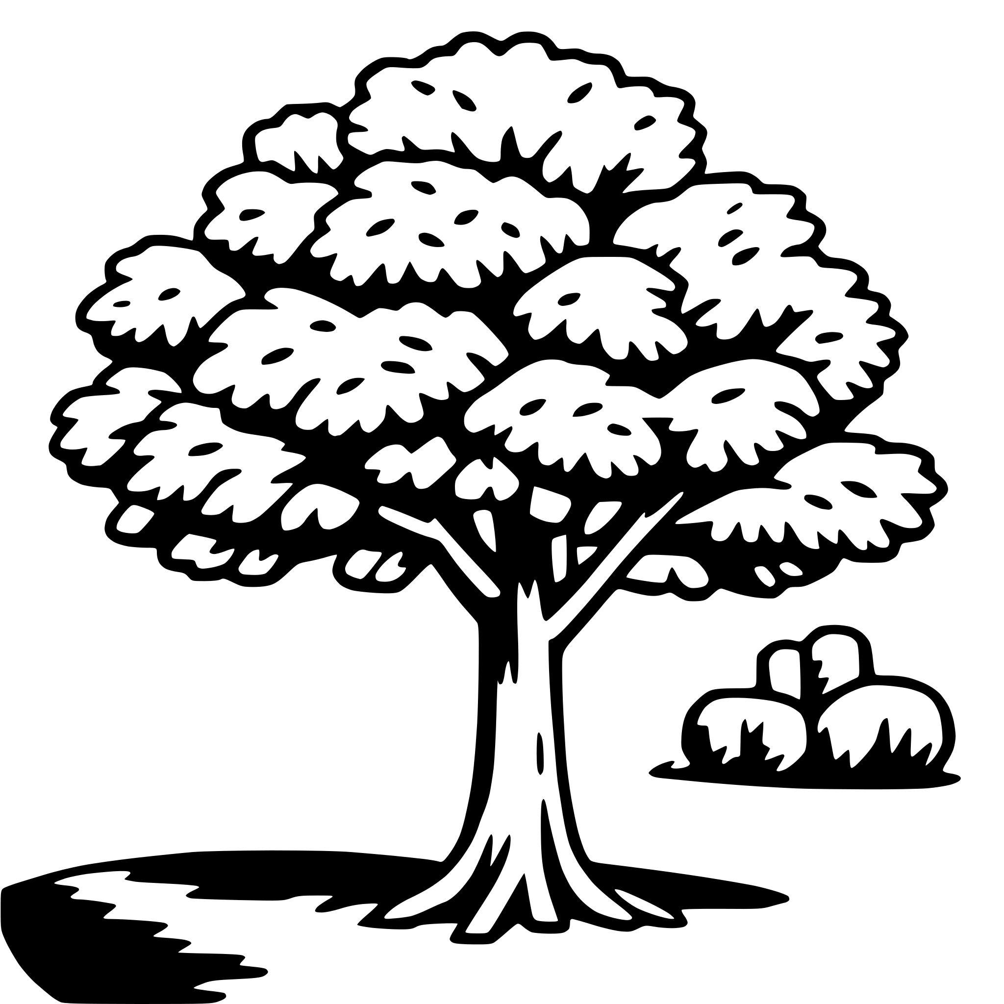 AI-generated SVG of a sassafras tree