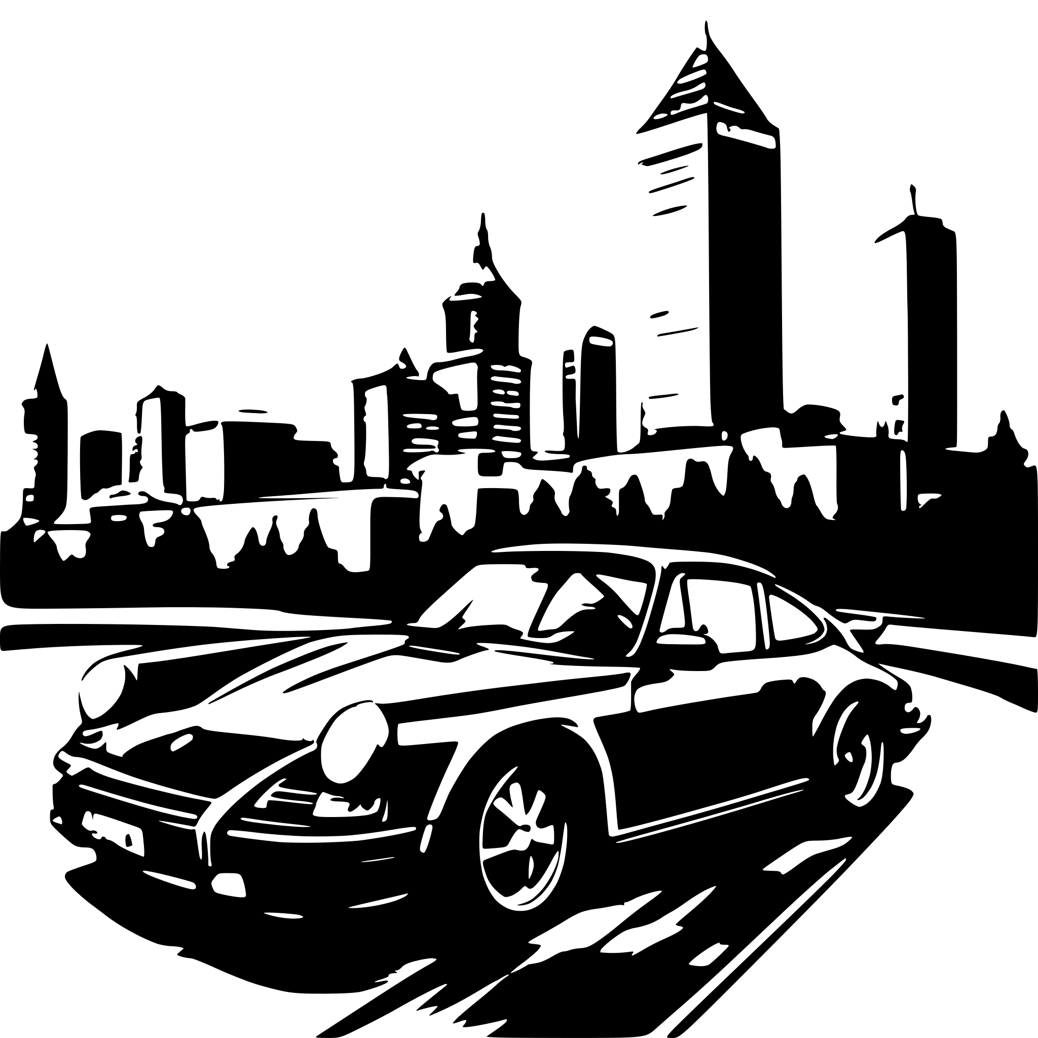 AI-generated SVG of a Many Porsche 911 standing near to each other with Stockholm in the background AI-generated SVG of a Many Porsche 911 standing near to each other with Stockholm in the background