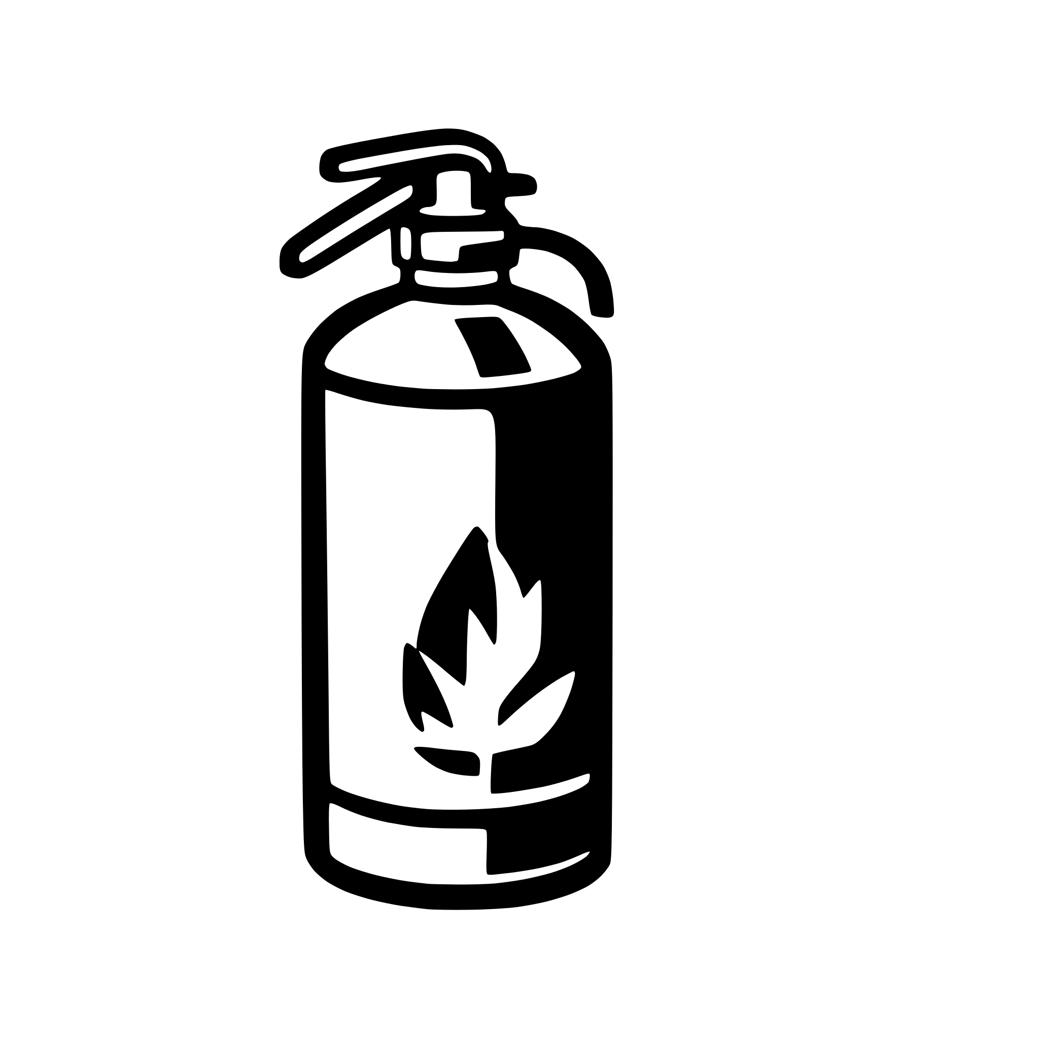 AI-generated SVG of 'fire extinguisher spraying'