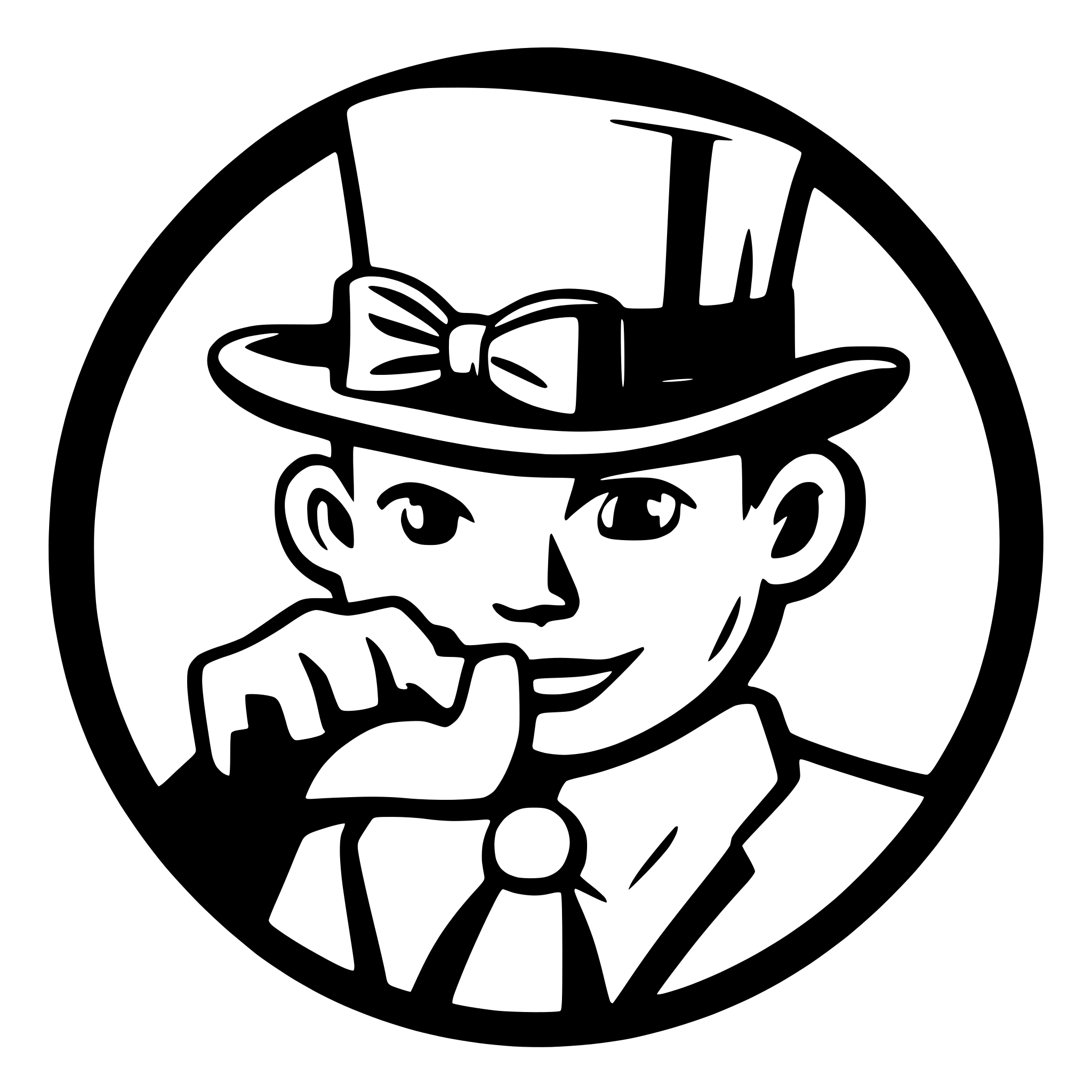 AI-generated SVG of a the hand that removes the hat and bow tie