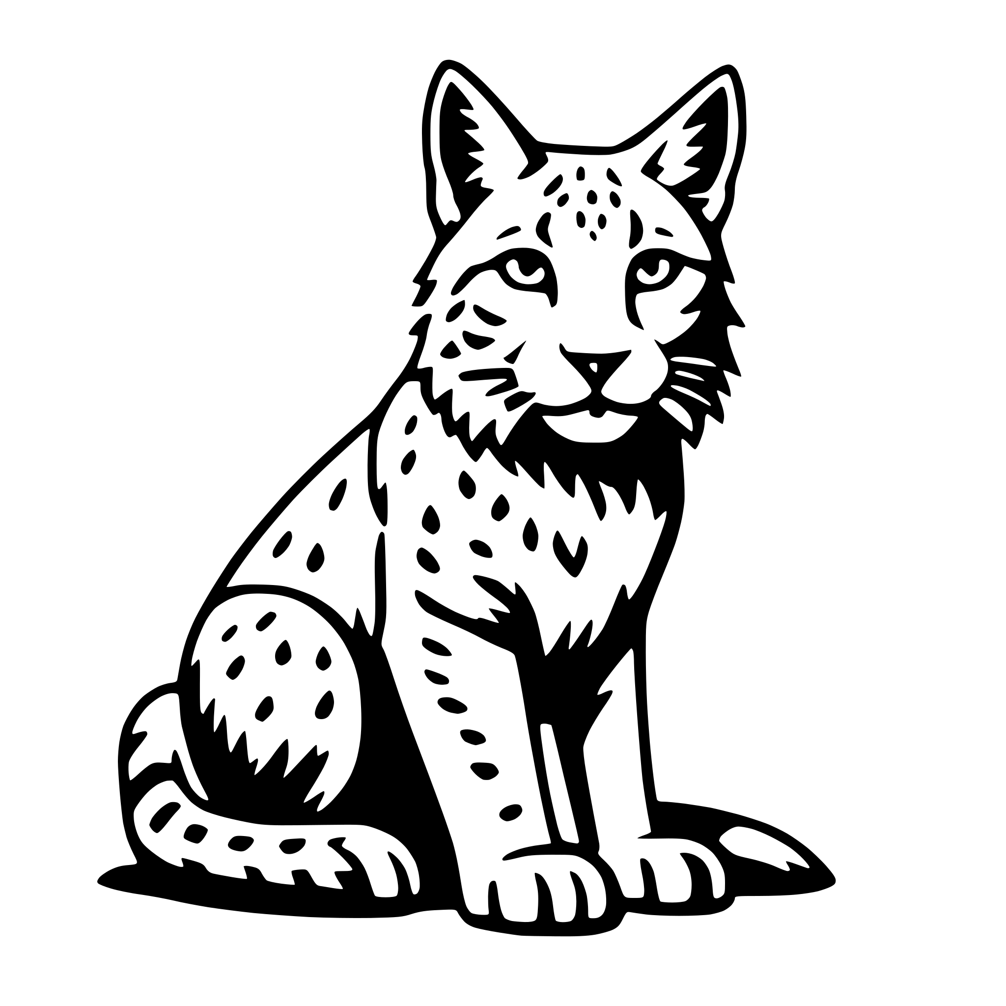 AI-generated SVG of a lynx