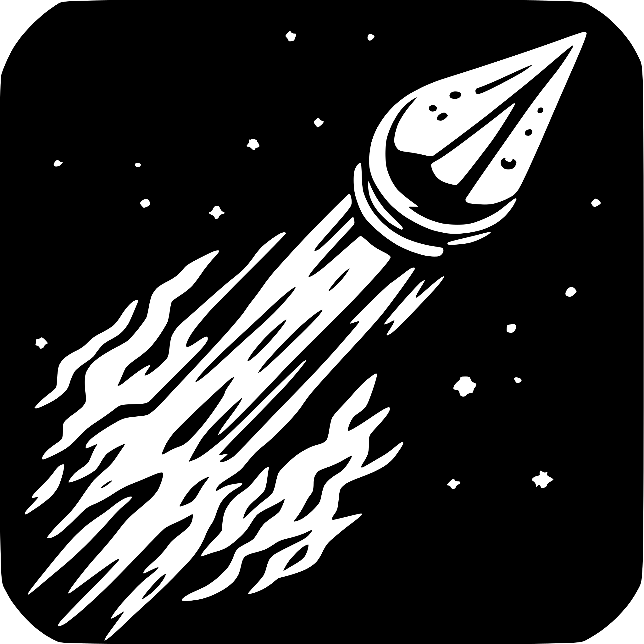 AI-generated SVG of 'comet flat'