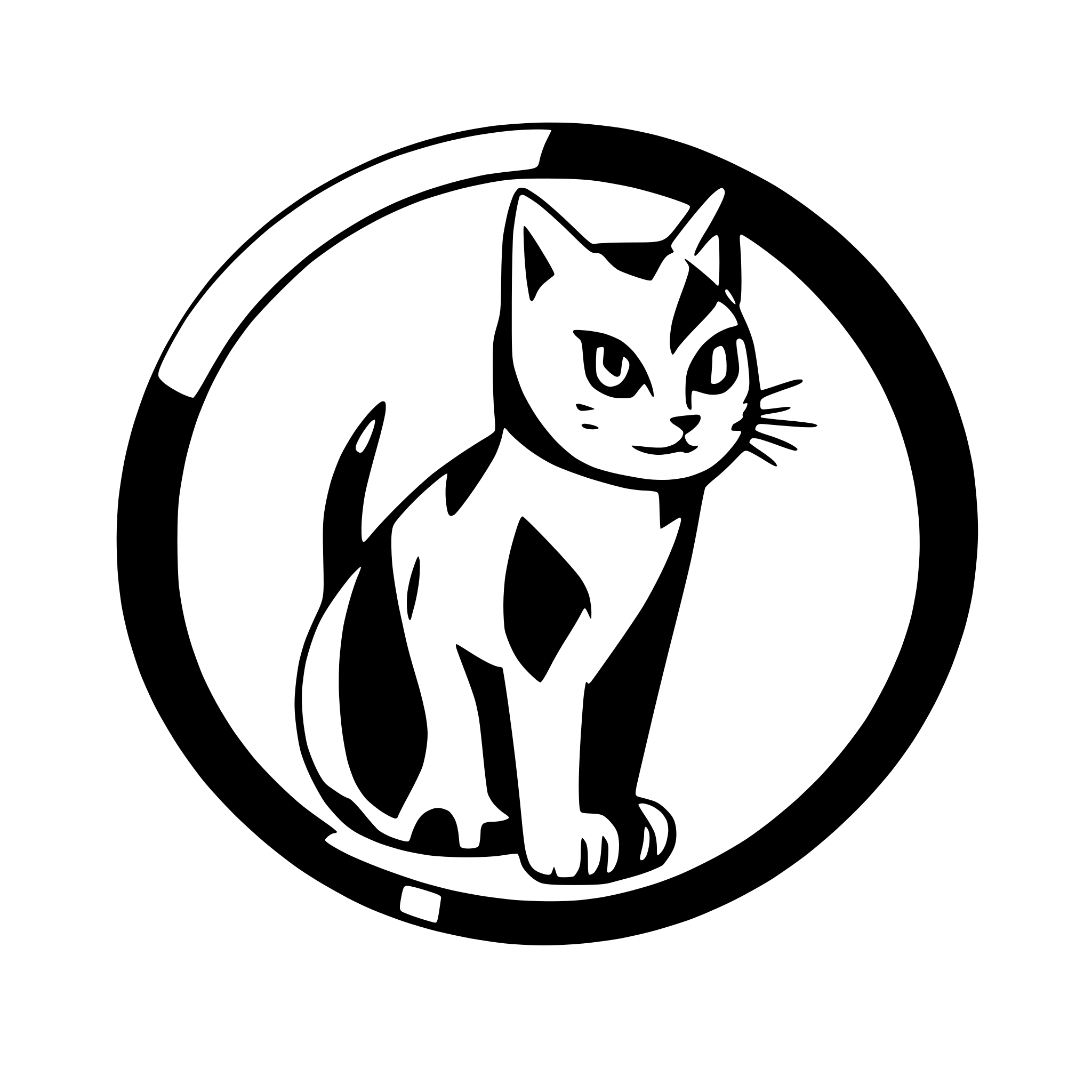 AI-generated SVG of 'Cat made only with circles'